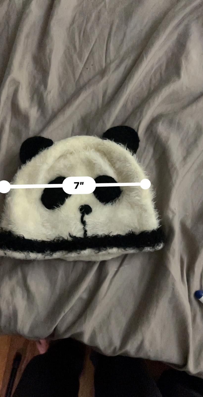 Other Adorable Fuzzy Panda Beanie Hat - Stay Warm & Cute! Size ONE SIZE - 3 Thumbnail