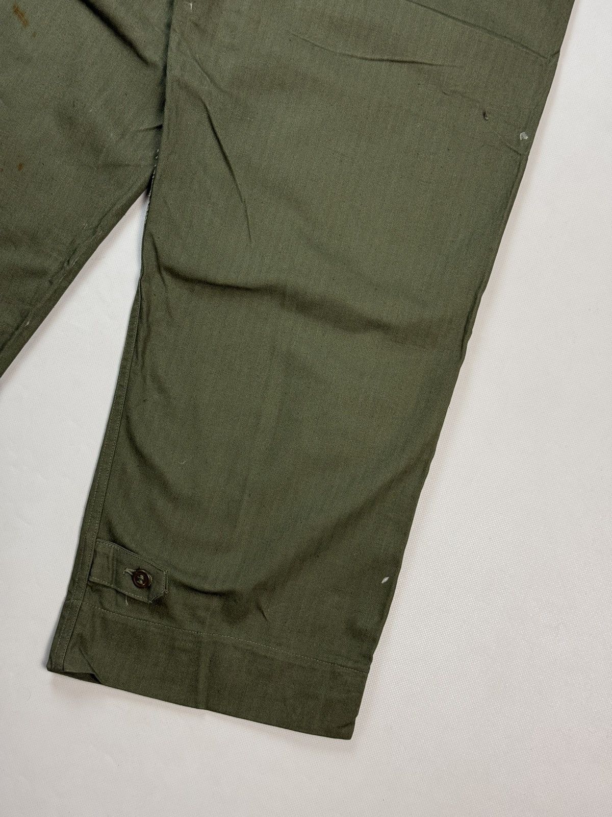 Vintage Original WW2 US Army Corps HBT Herringbone Twill Slack Pants Size 27" / US 4 / IT 40 - 24 Thumbnail