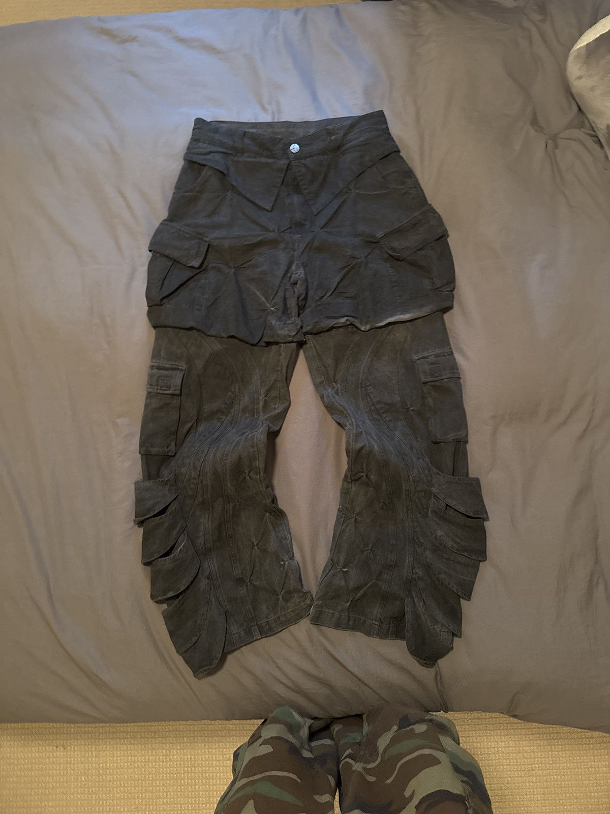 Badson carbon convertible cargo pants - Denim