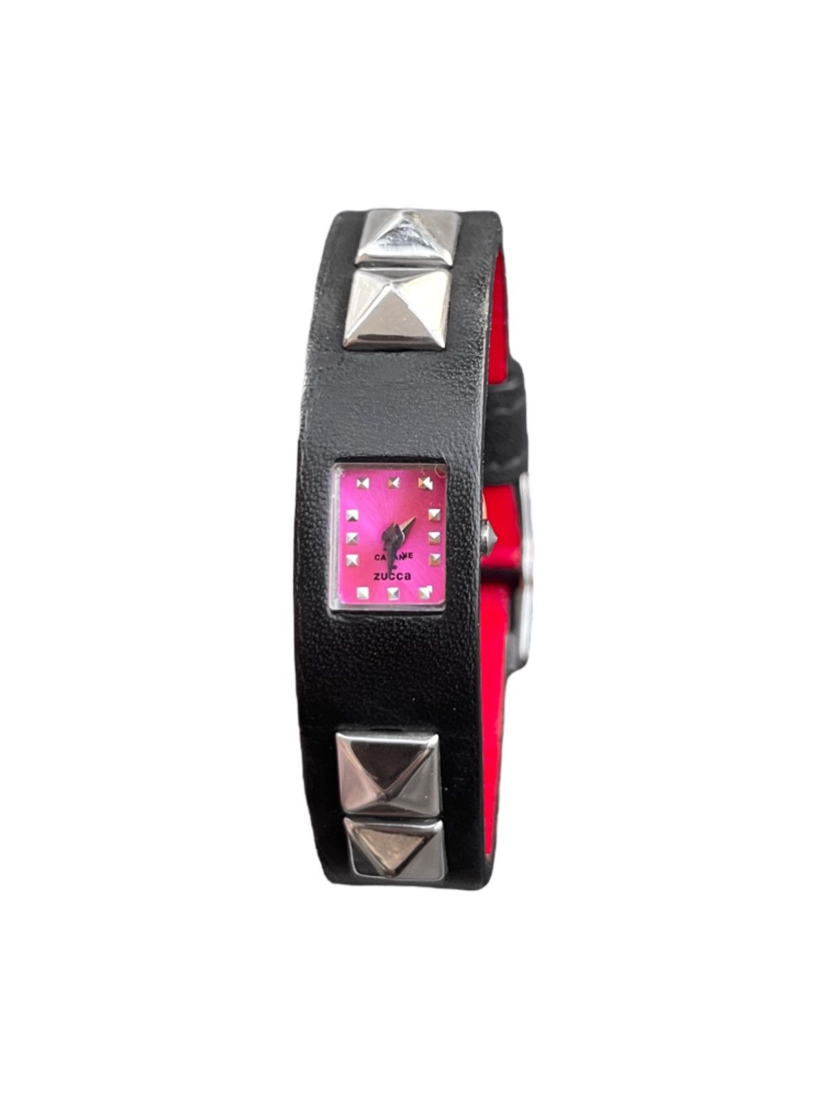 CABANE de ZUCCa Studded Black Leather Watch Bracelet Size ONE SIZE - 1 Thumbnail