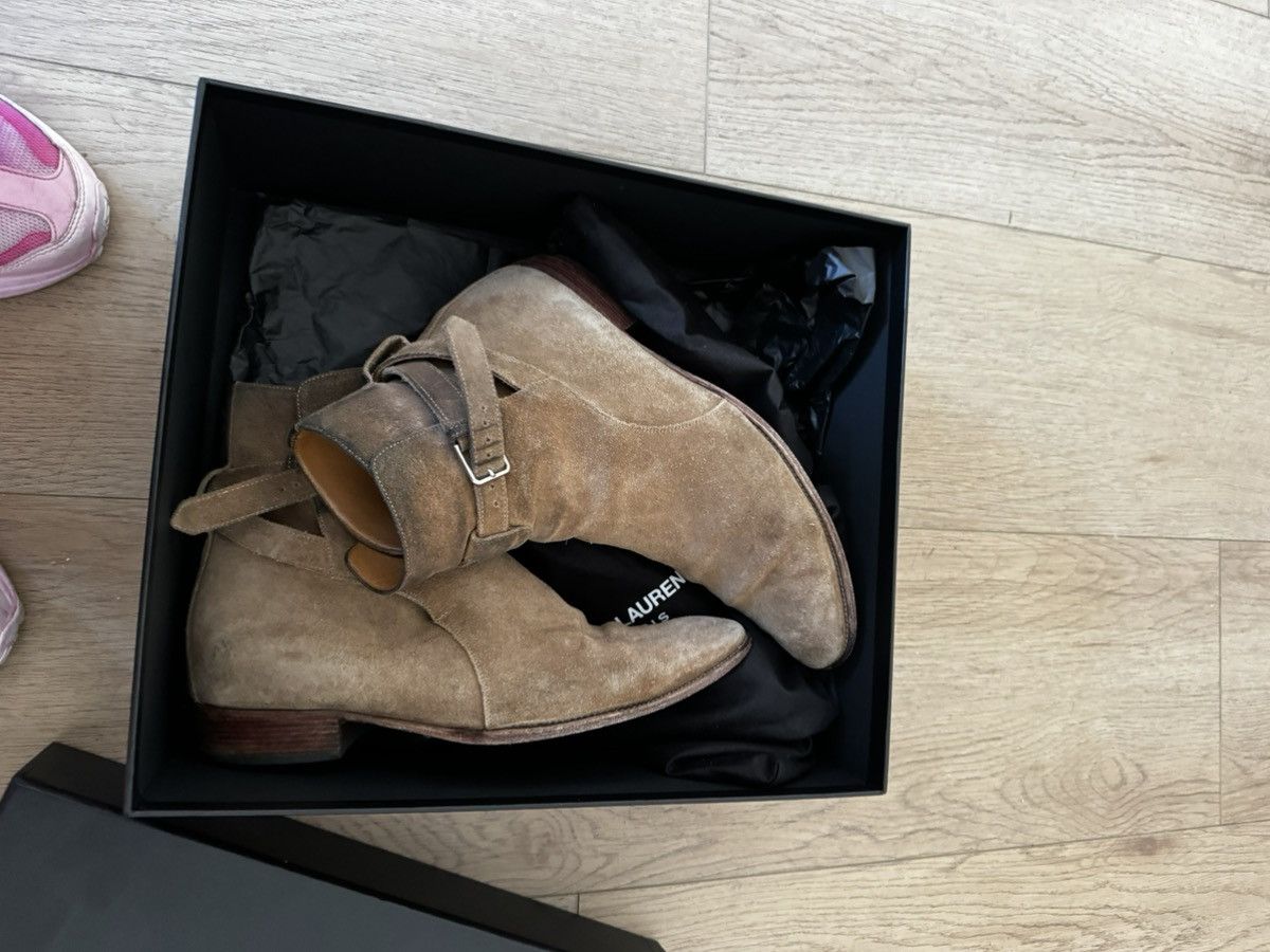 Saint Laurent Paris Sigaro Tan hedi jodphur wyatt Size US 9 / EU 42 - 2 Thumbnail