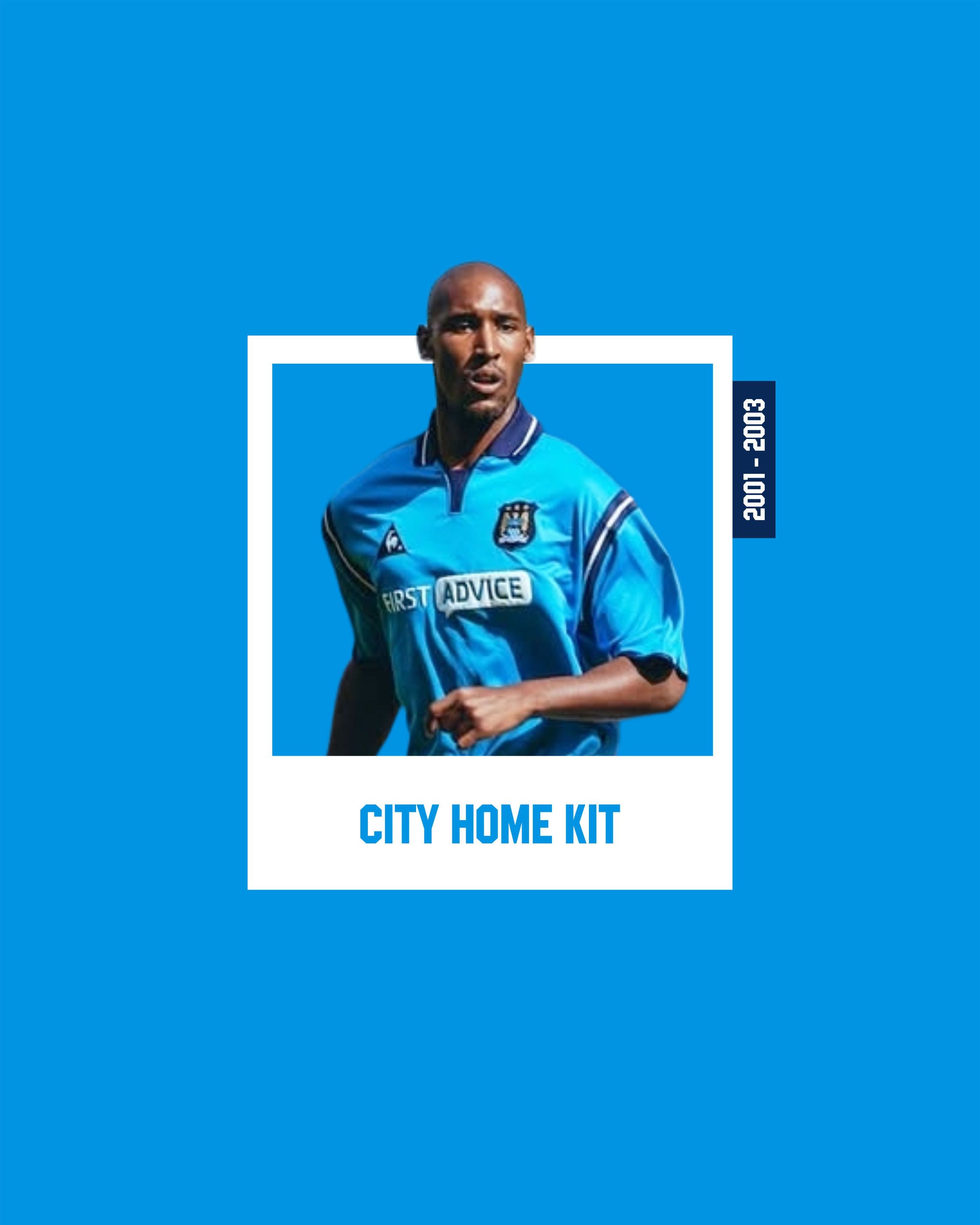 Le Coq Sportif Manchester City Home Kit 2001 2002 2003 Size US XXL / EU 58 / 5 - 8 Thumbnail