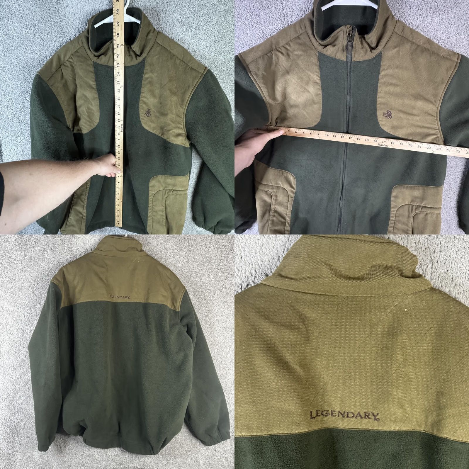 Vintage Legendary Whitetails Jacket Mens XL Green Fleece Bomber Full Zip Hunting Outdoor Size US XL / EU 56 / 4 - 8 Thumbnail