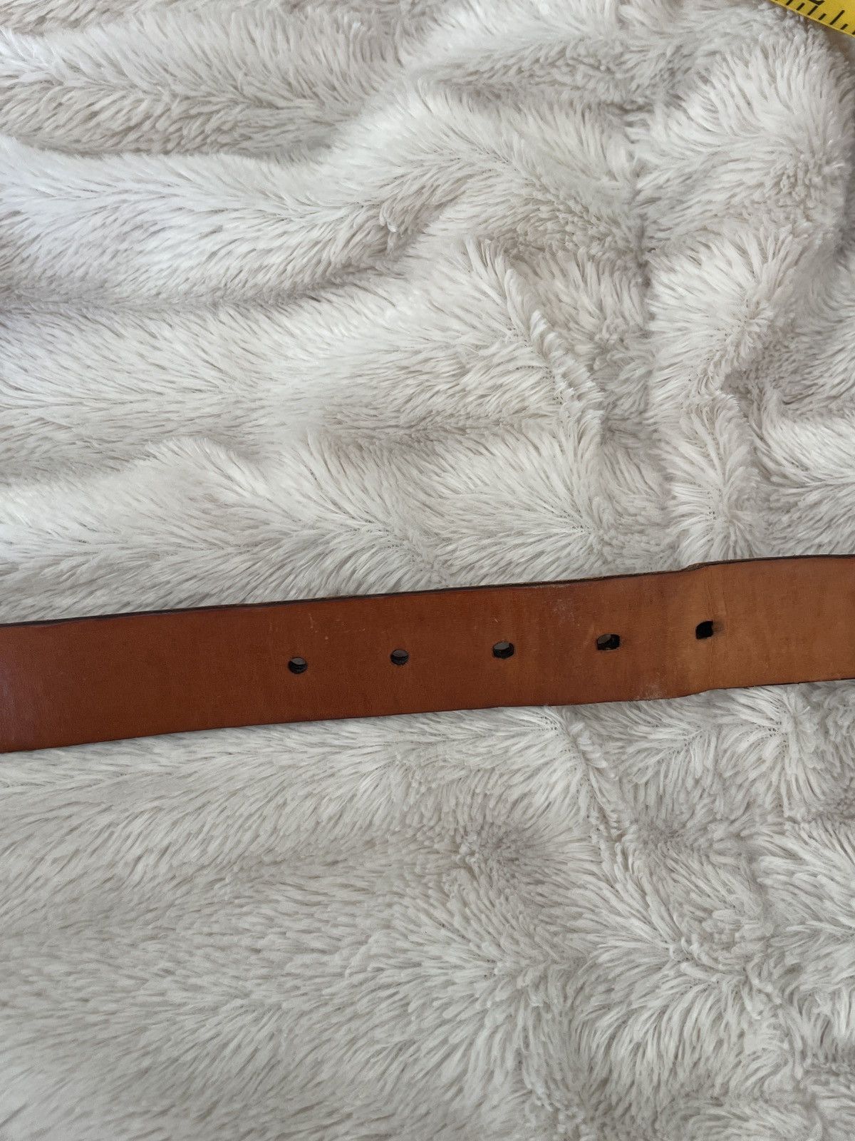 Martin Dingman Brass buckle leather belt Made in Italy Size 34 - 7 Thumbnail