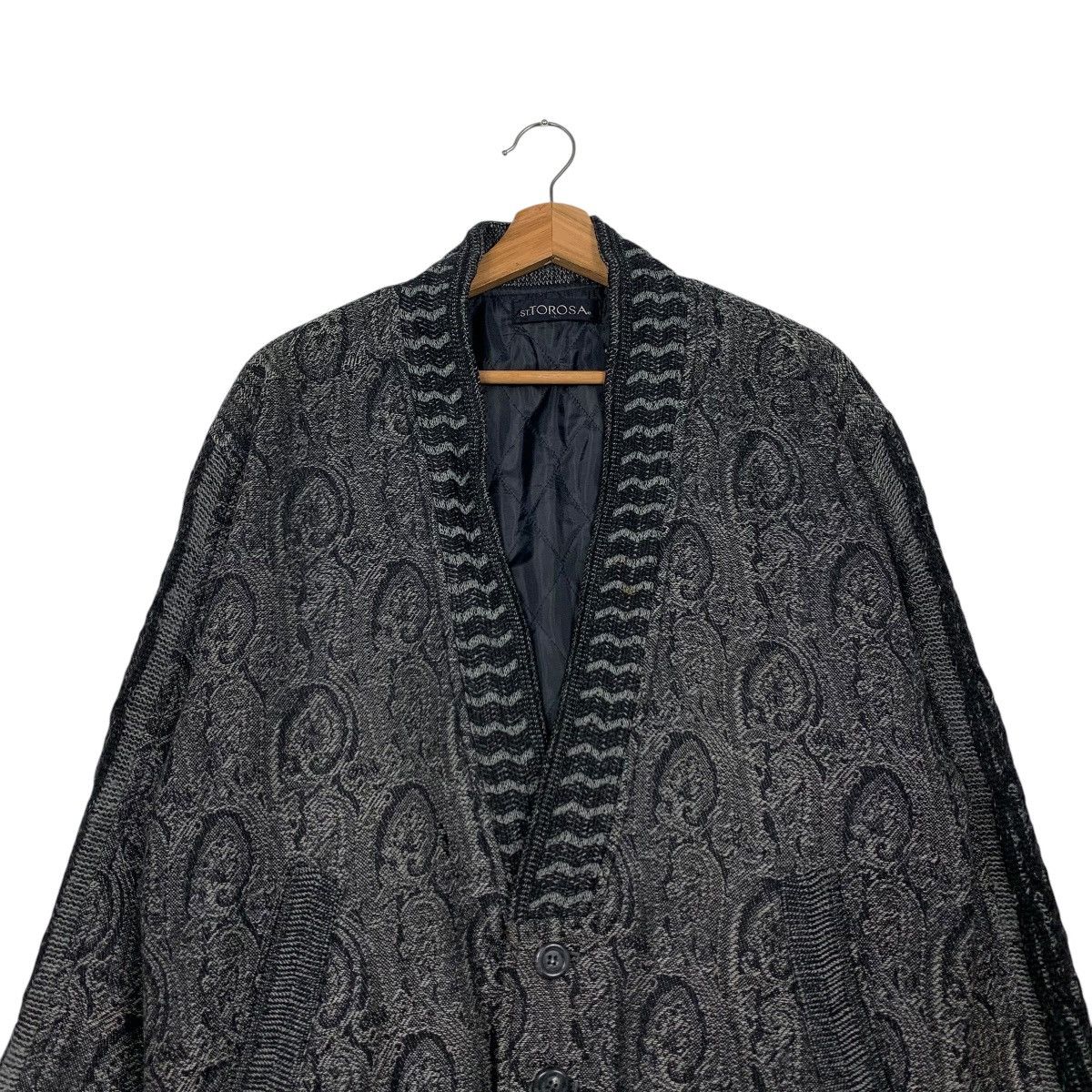Japanese Brand ST. TOROSA Motif Design Cardigan Casual Jacket #2174-C96 Size US L / EU 52-54 / 3 - 2 Thumbnail