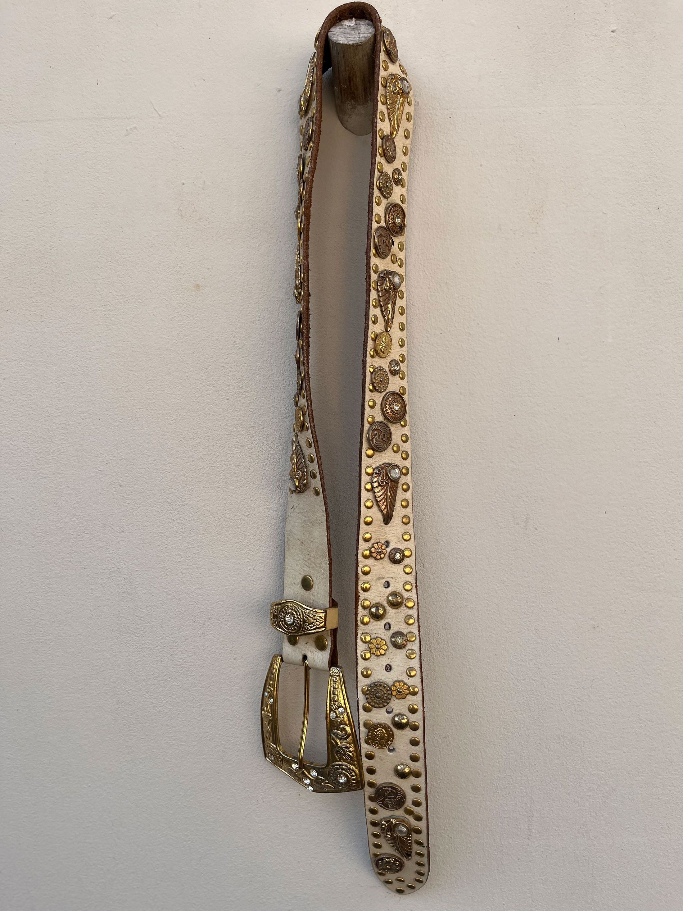 Other Leather Craft Studded Craving Goros Style Belt Size 34 - 3 Thumbnail