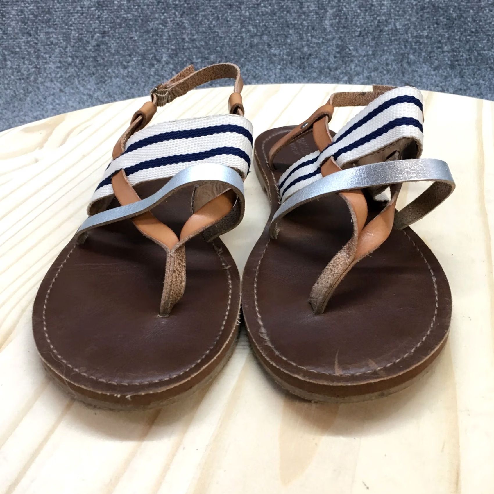 Mossimo Mossimo Sandals Womens 9 Slingback Brown Hook & Loop Casual Flats Size US 9 / IT 39 - 4 Thumbnail