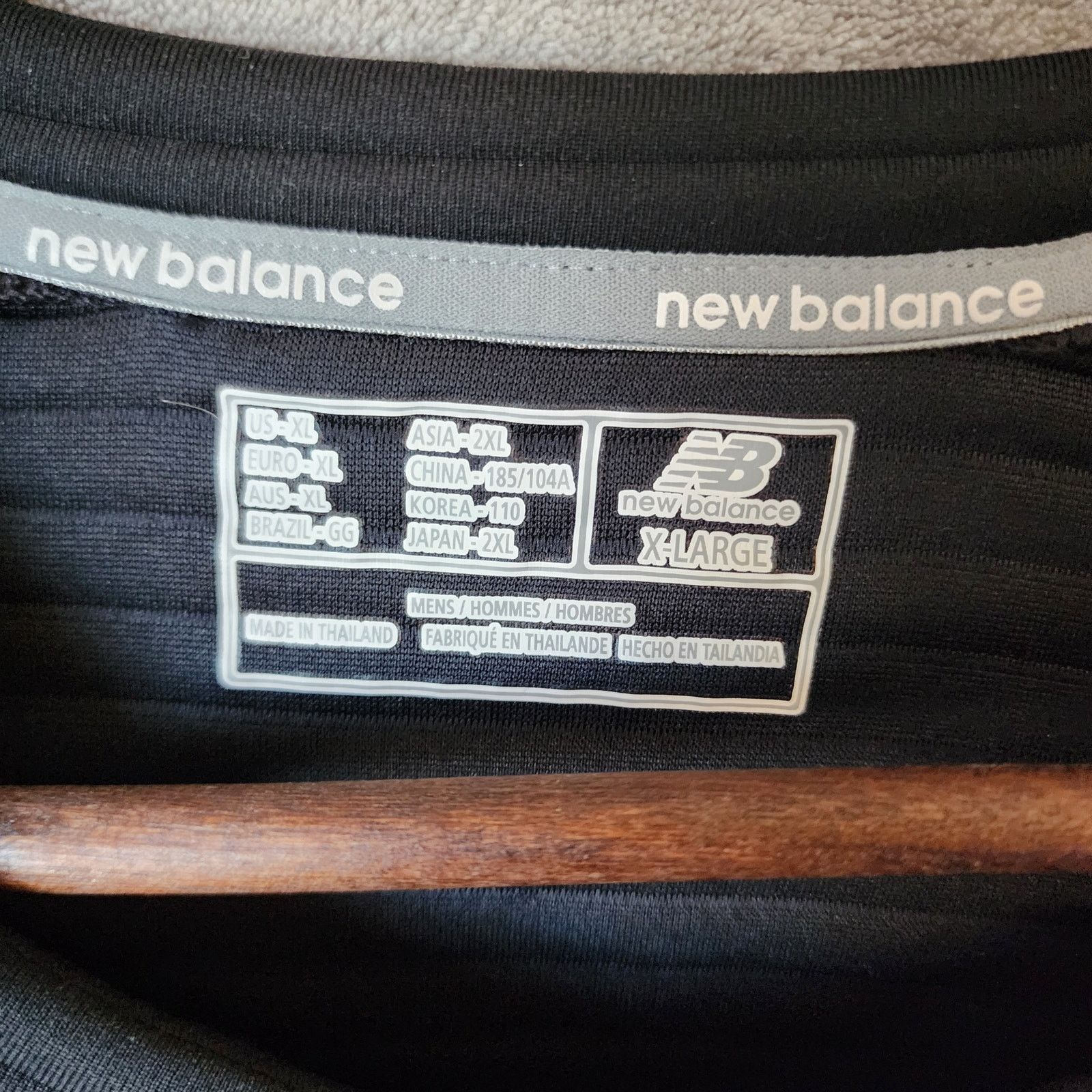 New Balance New Balance Men's XL Black Ribbed Tubing Sweater Size US XL / EU 56 / 4 - 3 Thumbnail