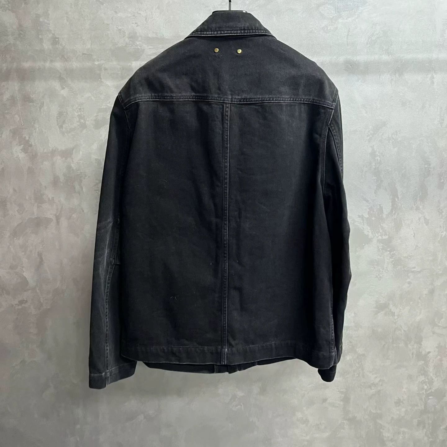 Louis Vuitton Louis Vuitton Black Logo Lapel Denim Jacket Size US L / EU 52-54 / 3 - 5 Thumbnail