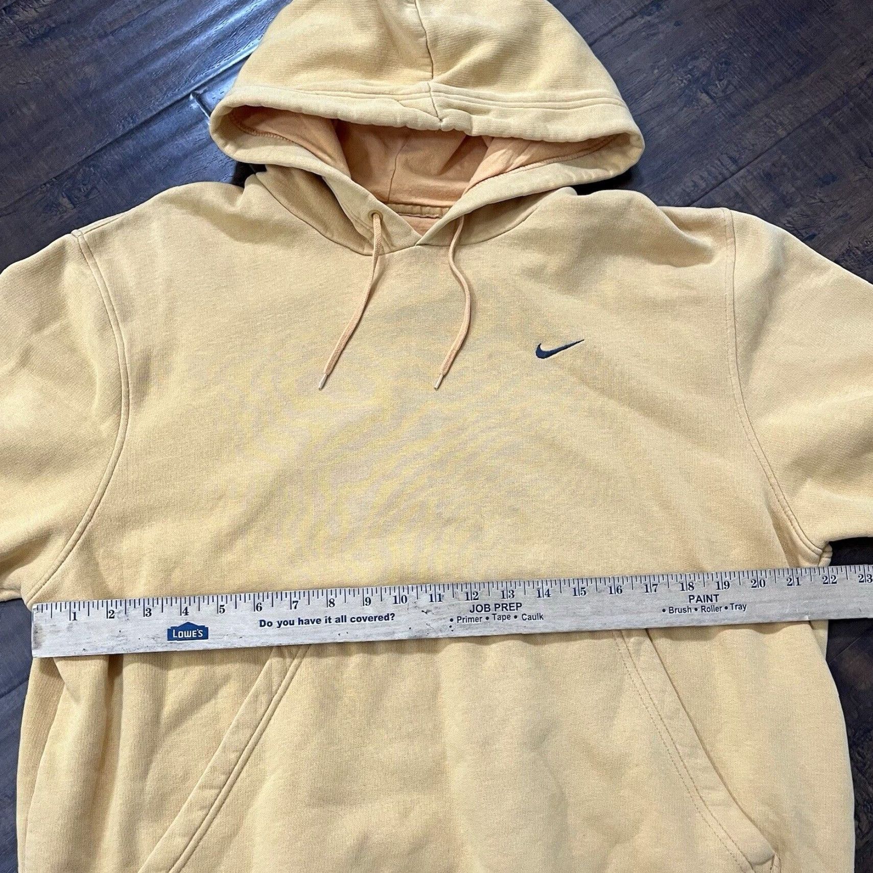 Nike VINTAGE Nike Hoodie Mens Large Yellow Check Swoosh Pullover Travis Scott 90s Y2K Skate Cactus Jack Swoosh Logo Size US L / EU 52-54 / 3 - 5 Thumbnail