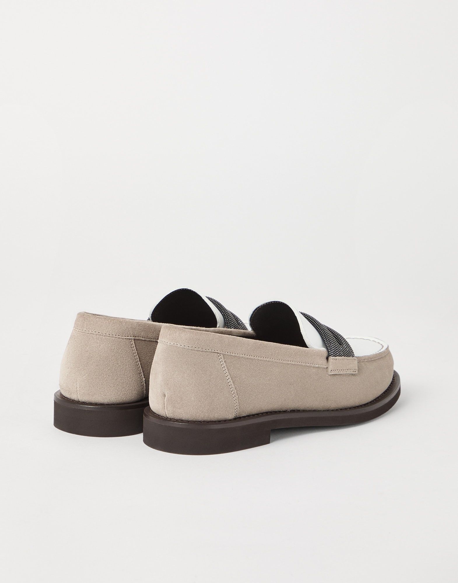 Brunello Cucinelli o1la1rc1a0326 Suede Penny Loafers in Multicolor Size US 8 / IT 38 - 4 Thumbnail