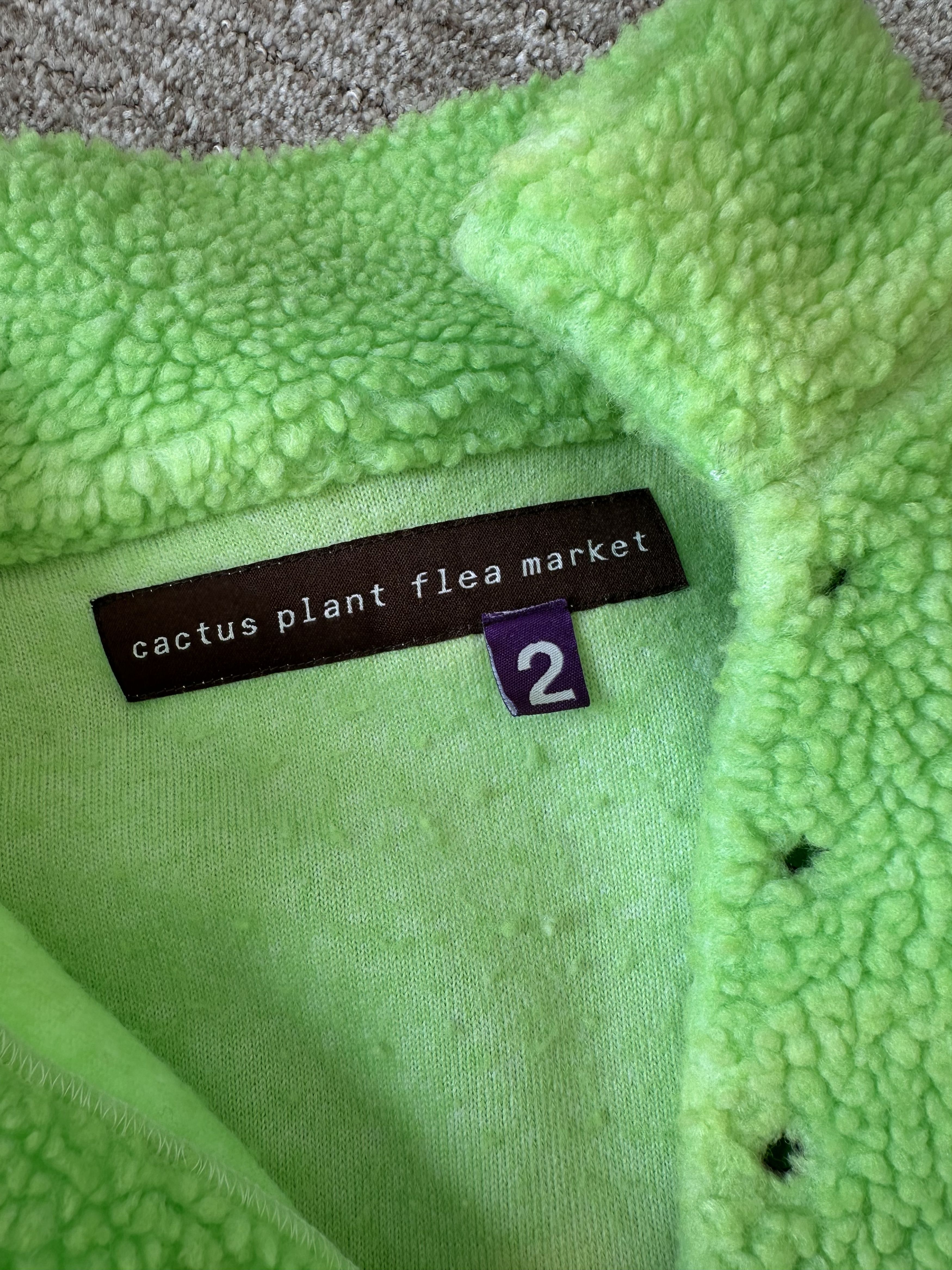 Cactus Plant Flea Market Cactus Plant Flea CPFM Cowboy Fleece Pullover Neon Green Size US M / EU 48-50 / 2 - 9 Thumbnail