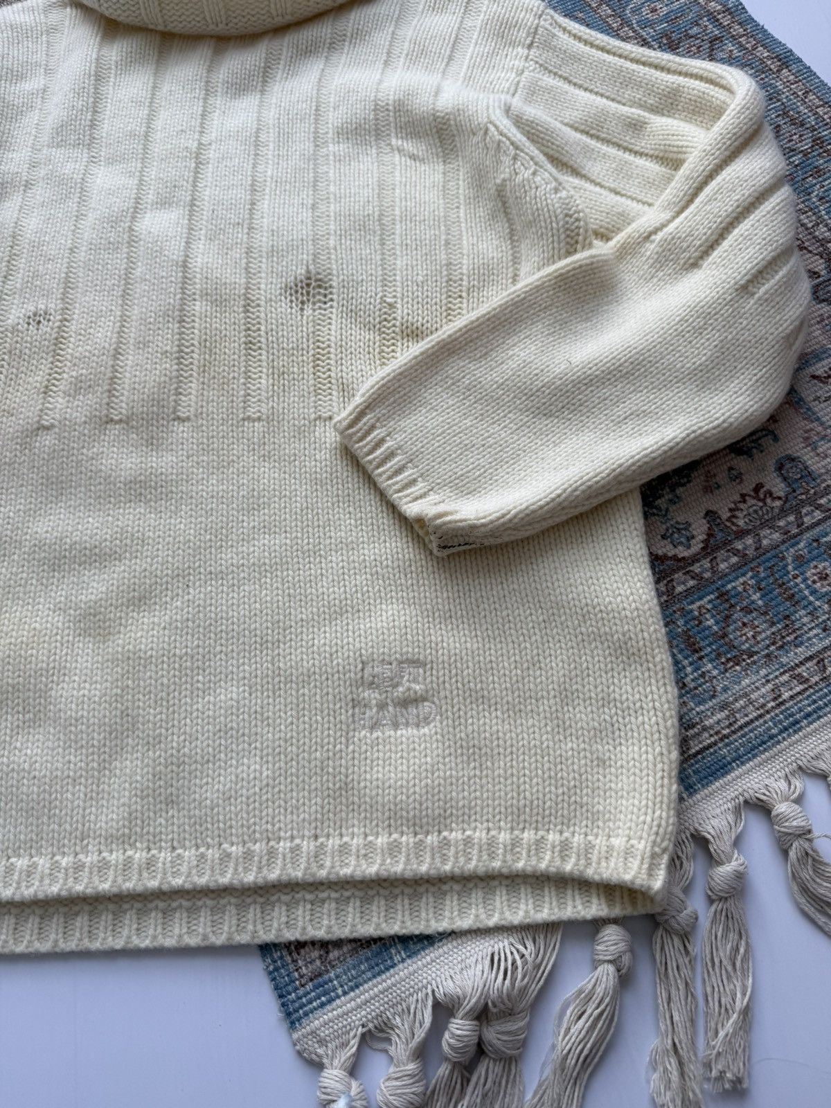 Left Hand Archive 90s Left Hand Massimo Osti Lambswool Knit Sweater Size US L / EU 52-54 / 3 - 2 Thumbnail
