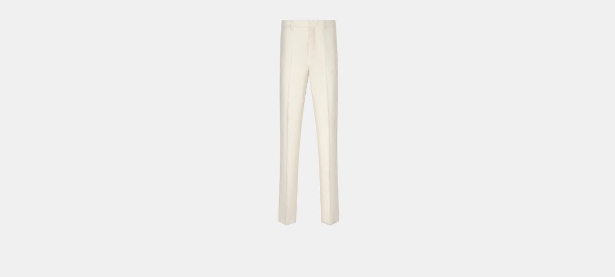 Tuxedo Pants Ecru Virgin Wool