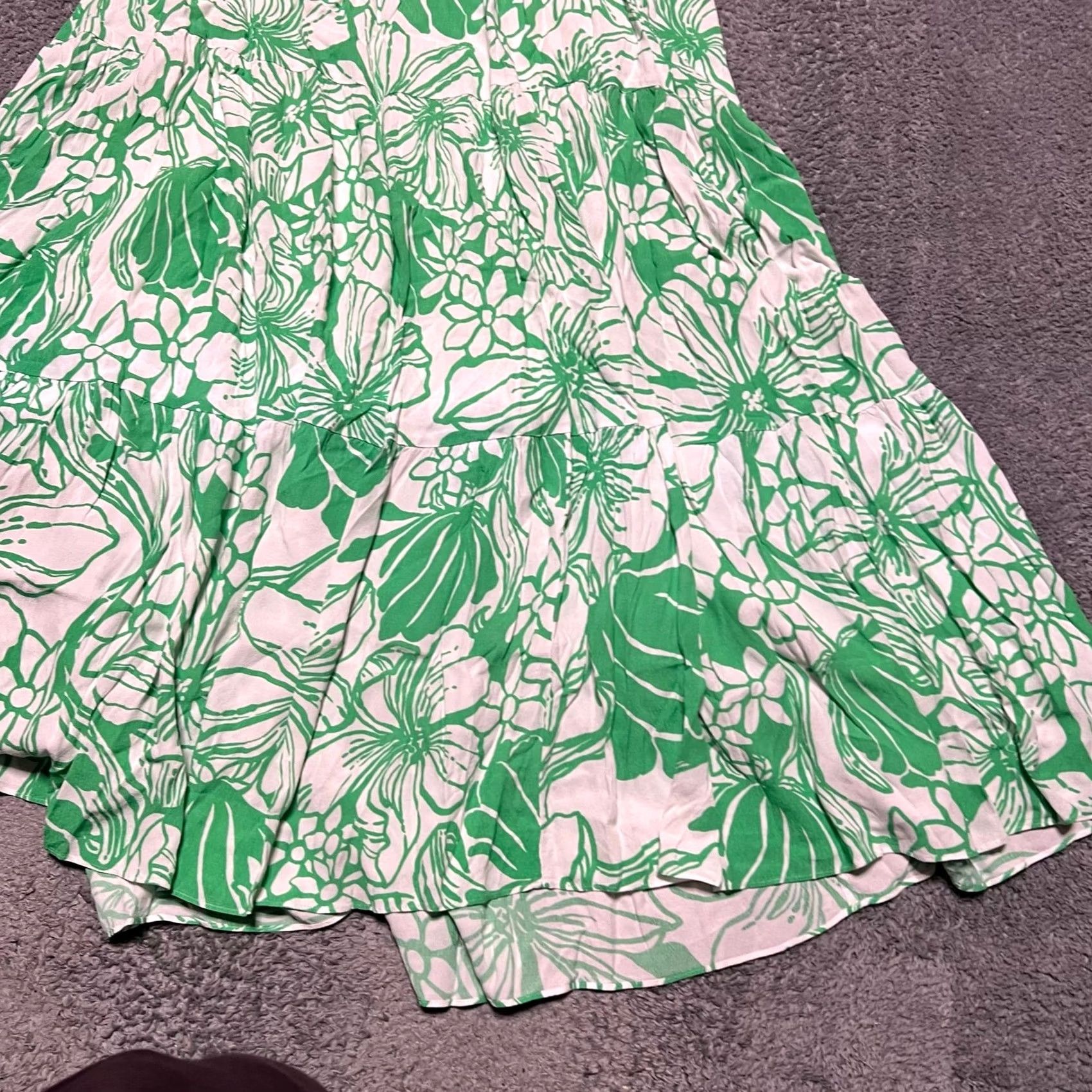 Lilly Pulitzer Lilly Pulitzer Maxi Dress S Halter Pockets Kiss My Tulip Spearmint Beccalynn Dress Women Small Green Regular Long Maxi Size S / US 4 / IT 40 - 3 Thumbnail
