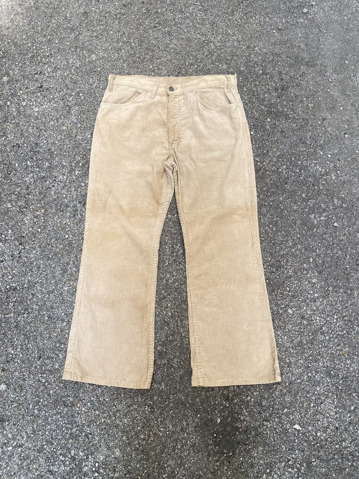 Levi's Vintage Levis 70s Button #3 Corduroy Flare Bootcut Talon 42 Size US 33 - 1 Thumbnail