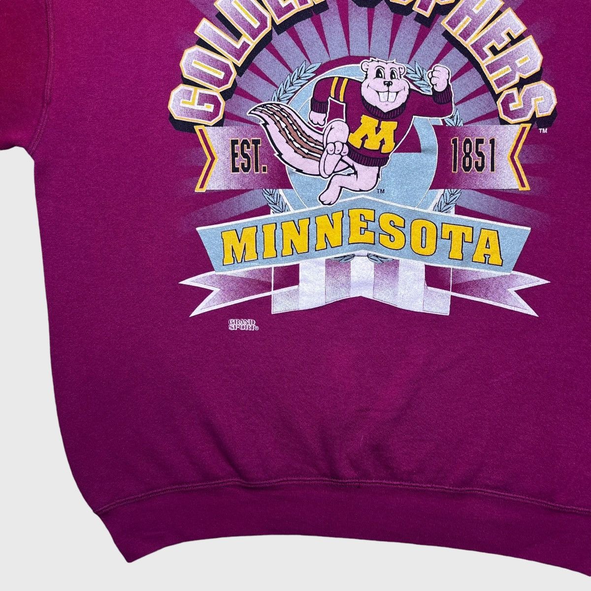 NCAA × Vintage 90s NCAA Minnesota Golden Gophers Spell Out 3D Sweatshirt Size US XL / EU 56 / 4 - 6 Thumbnail