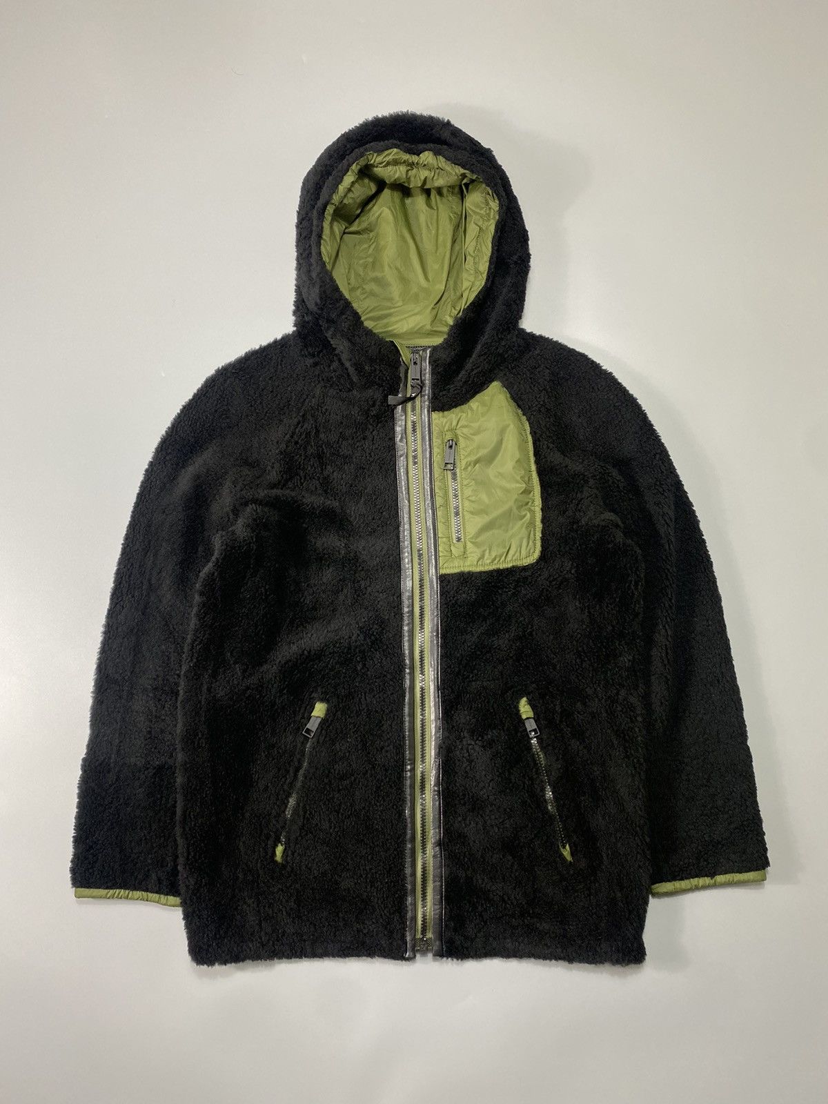 image of YVES Salomon Shearling And Shell Jacket in Black, Men's (Size Small)