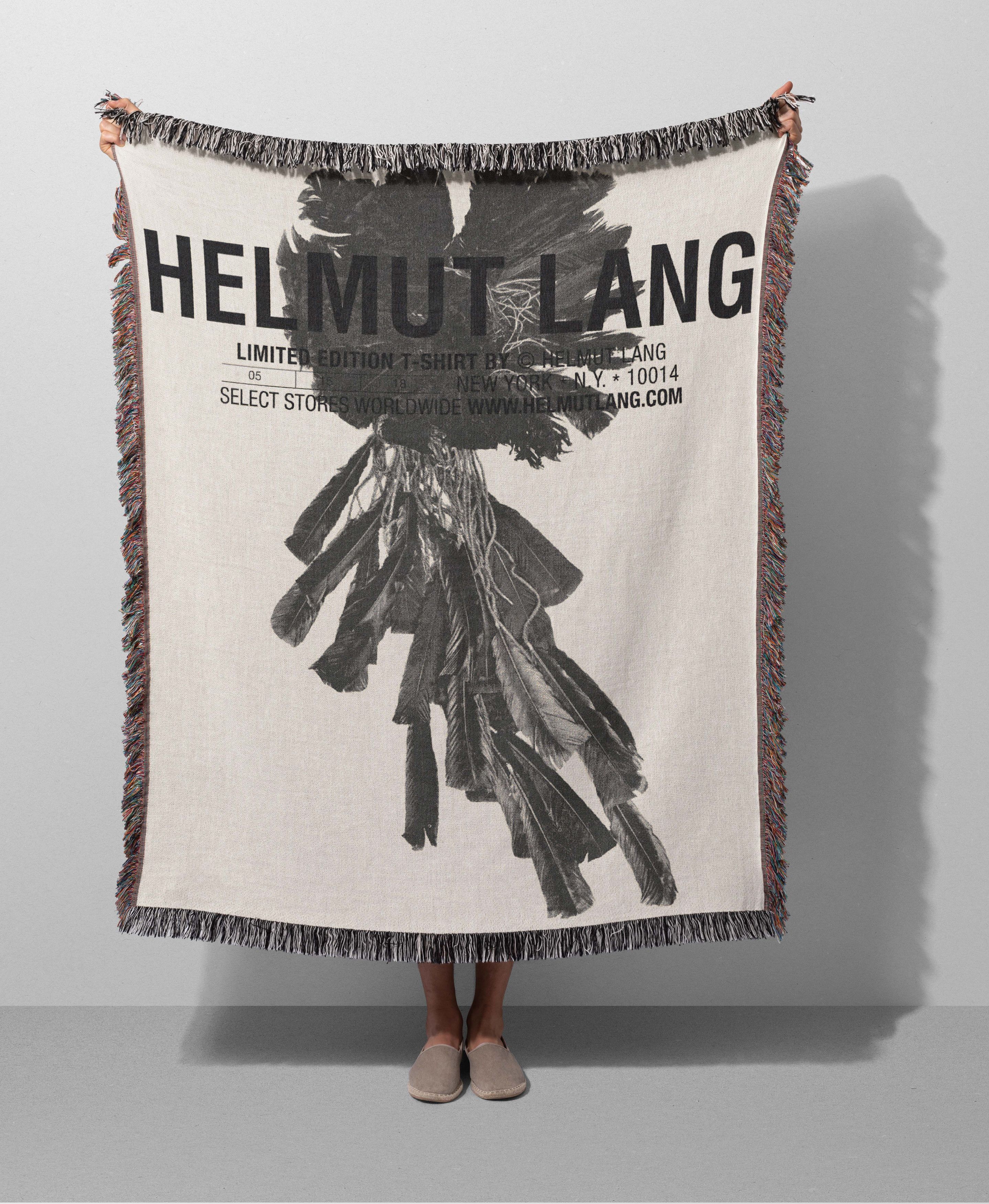 Helmut Lang 90s Helmut Lang Blanket Woven Jacquard Art Fashion Gift Logo Size ONE SIZE - 1 Thumbnail