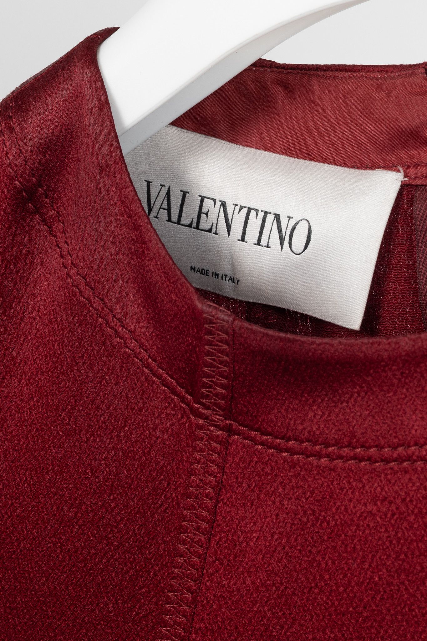 Valentino Valentino Red Envers-Satin Swing Dress Size M / US 6-8 / IT 42-44 - 4 Thumbnail