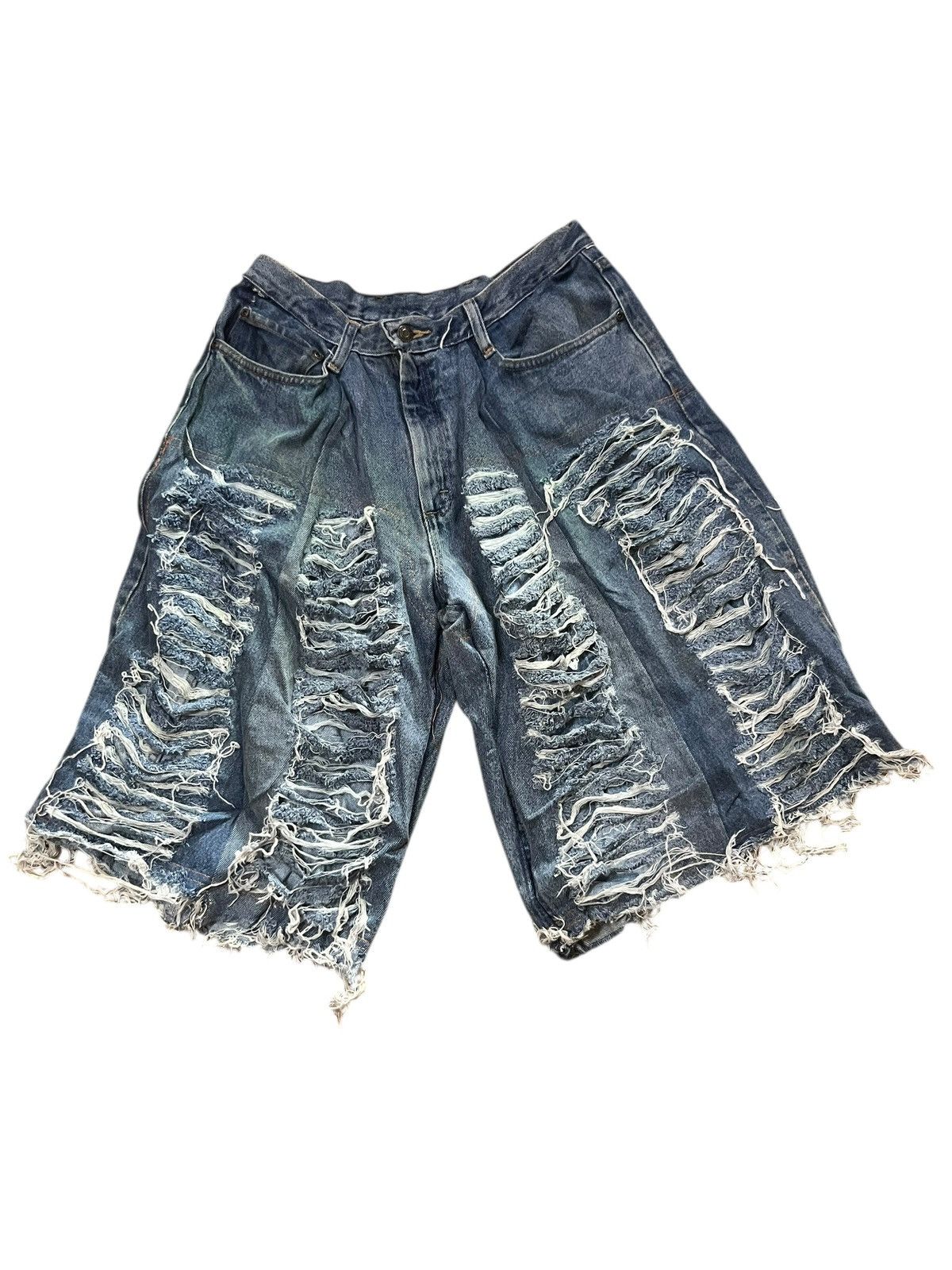 Crazy Ripped Custom Baggy Cropped Denim Pants