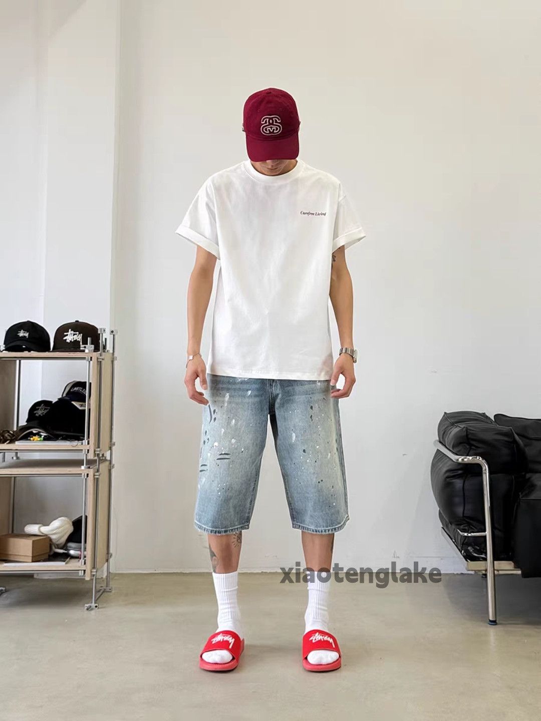 Vintage Utility dance skate hiphop loose baggy paint shorts Size US 30 / EU 46 - 5 Thumbnail