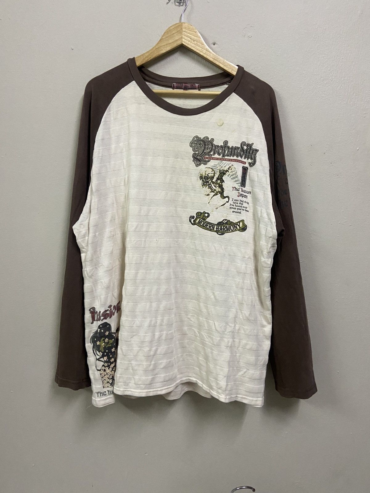 Japanese Brand Y2K The Fusion Japan " Yakuza Girl " Modern Harmony T-Shirt Size US XXL / EU 58 / 5 - 1 Thumbnail