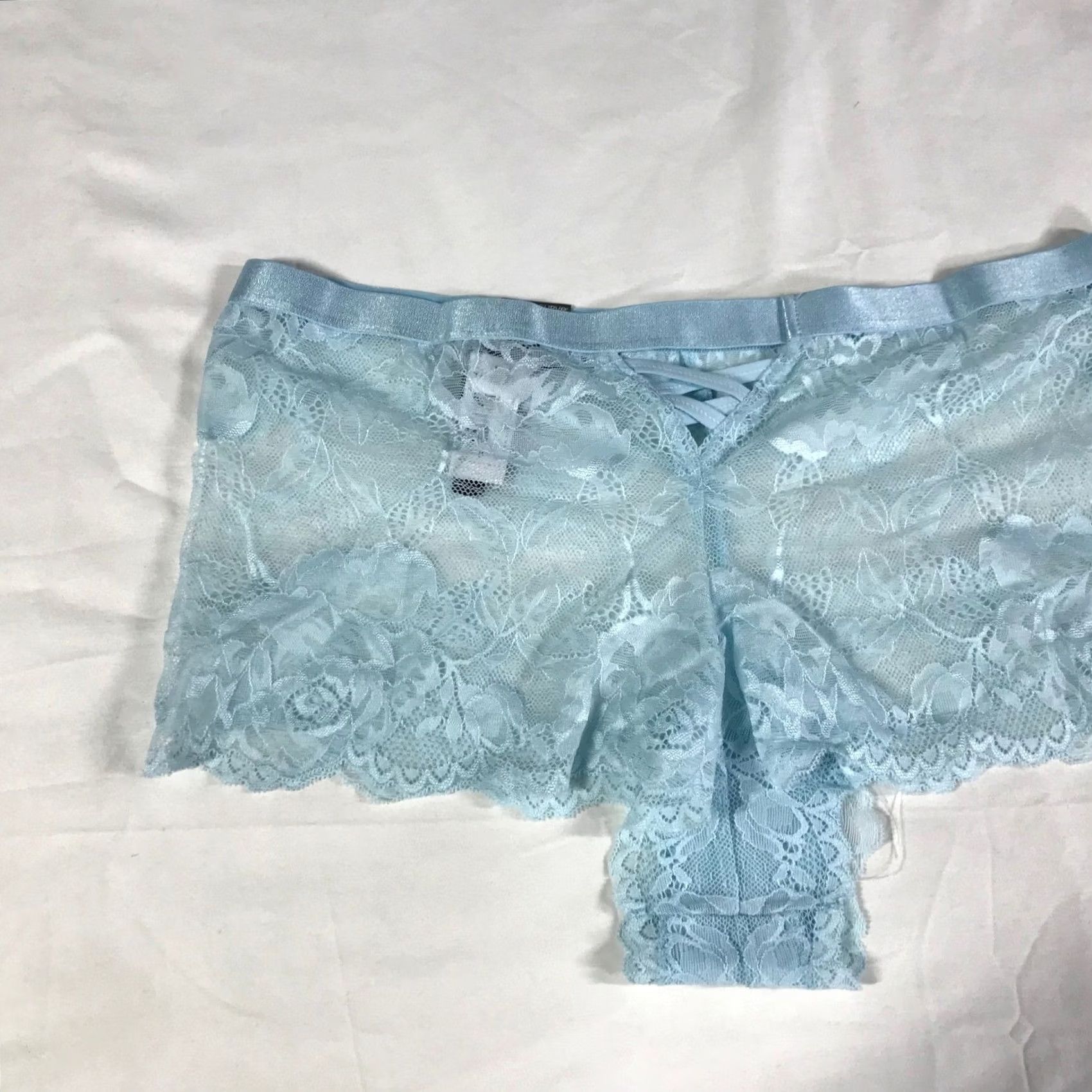 Torrid Torrid Curve Plus Size Cheeky Lace Panties Light Blue Floral Size 25" / US 0 / IT 36 - 5 Thumbnail