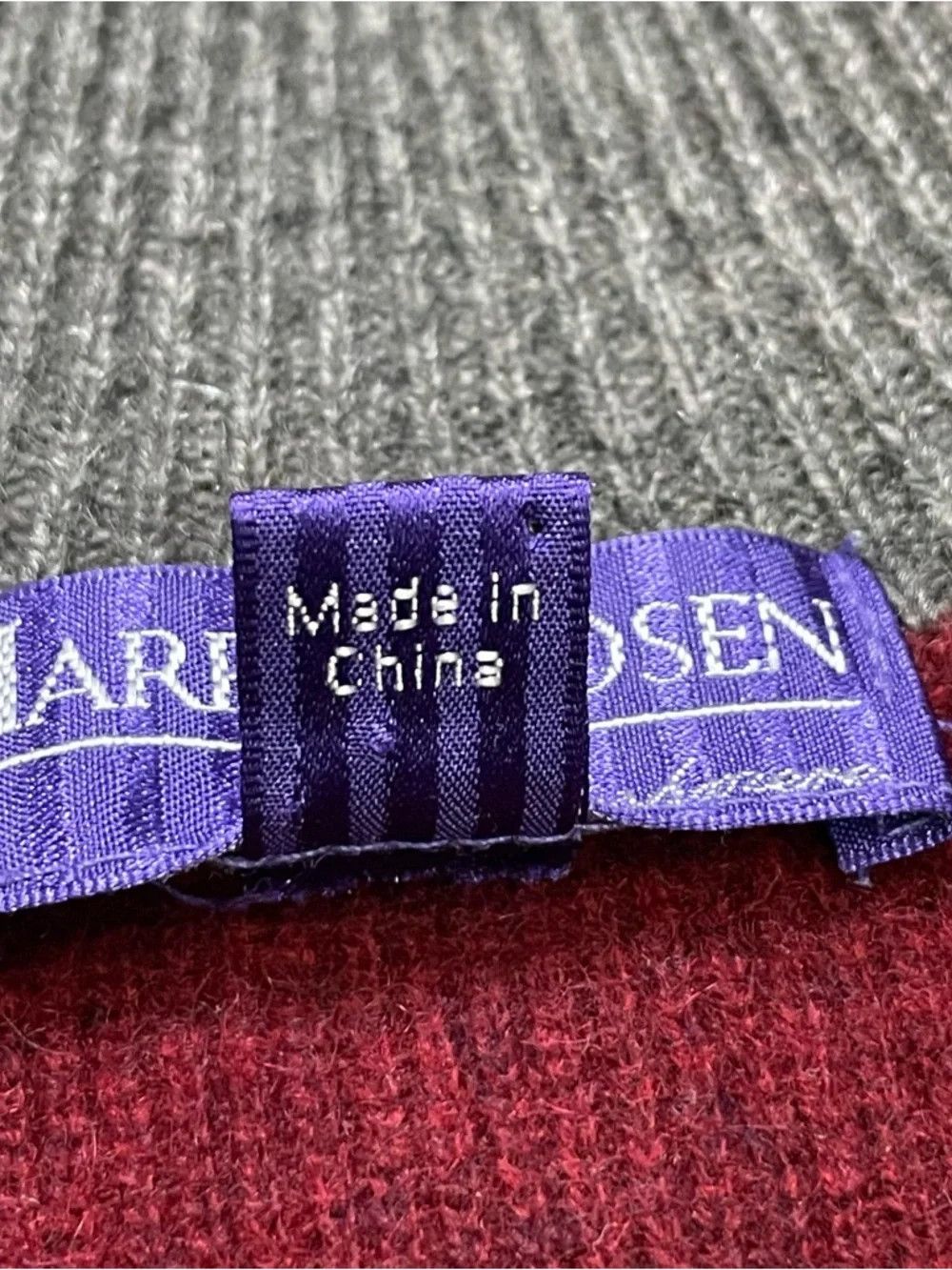 Harry Rosen Harry Rosen Cashmere Quarter Zip Pullover Sweater Burgundy Size US L / EU 52-54 / 3 - 4 Thumbnail