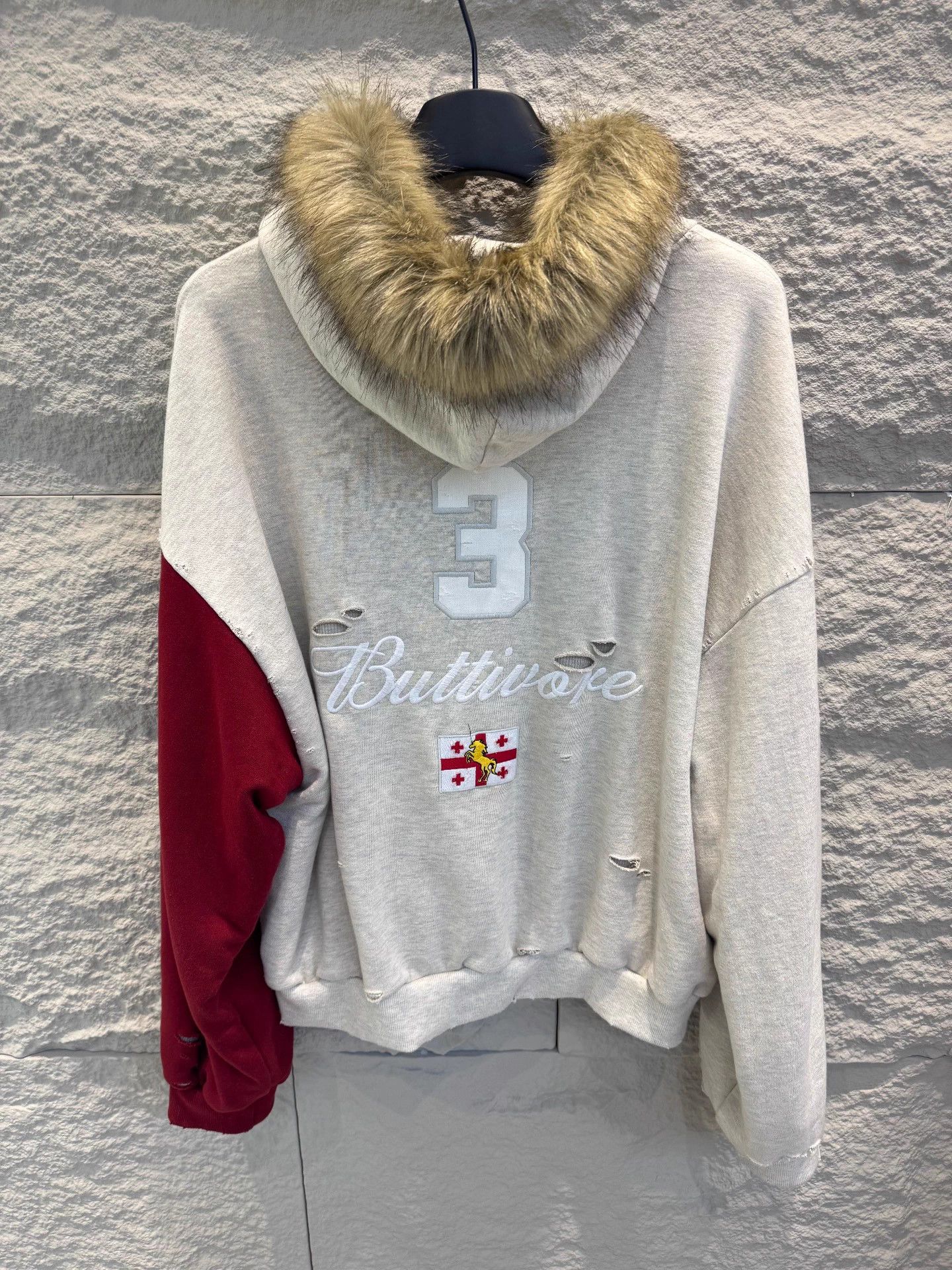 Other PROTOCOL INDEX FW25 Distressed Back Letter CB Slv Hoodie Size XS / US 0-2 / IT 36-38 - 4 Thumbnail