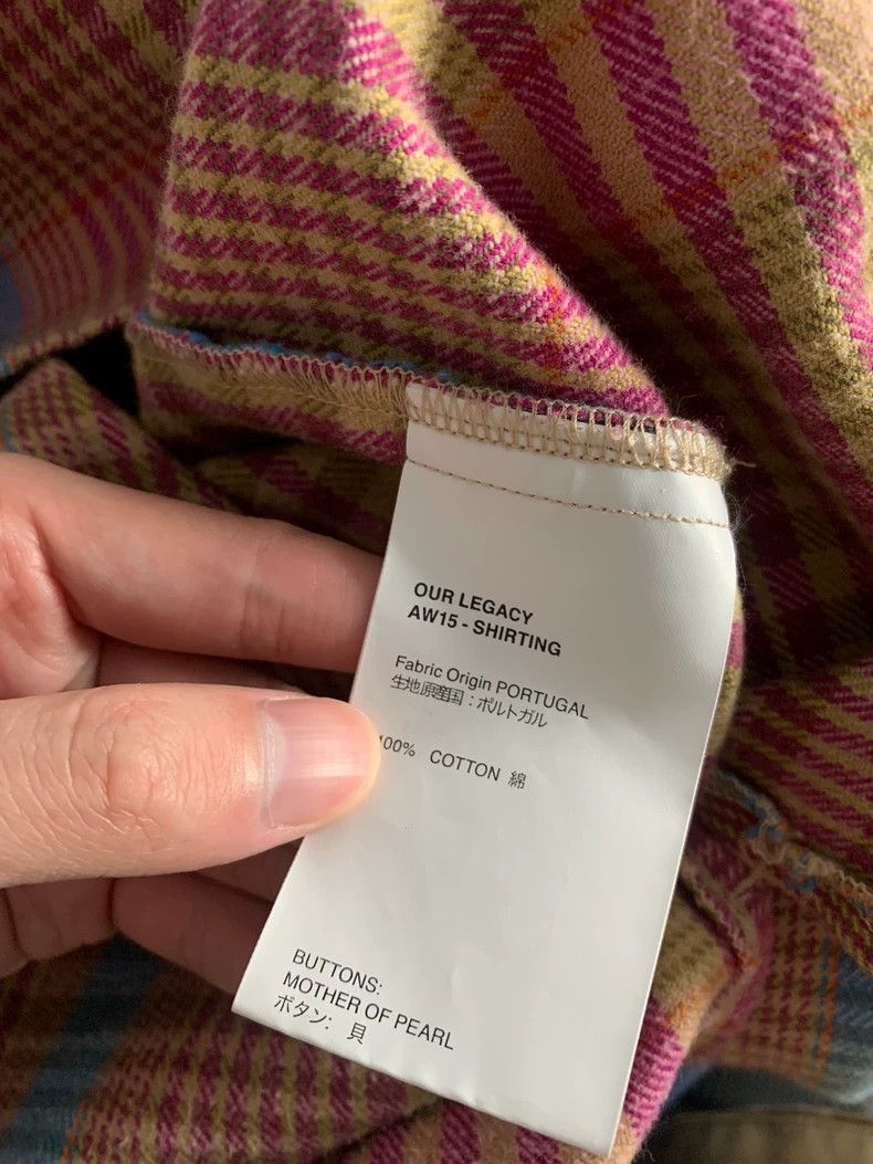 Our Legacy Our Legacy size48 Pink flannel plaid shirt Size US M / EU 48-50 / 2 - 7 Thumbnail