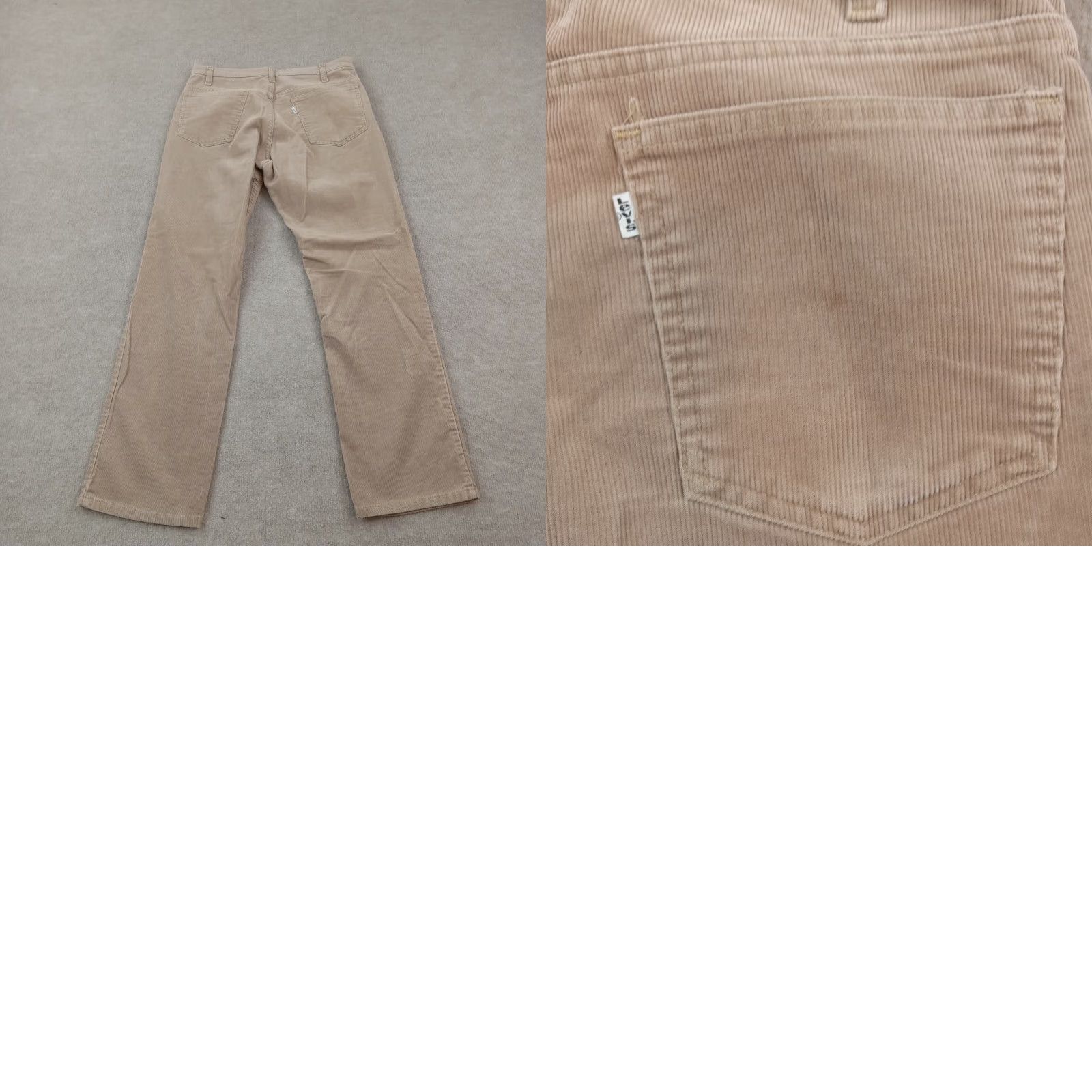 Levi's 90s Levi's 519 Corduroy Khakis Mens Straight Leg Beige Cotton Pants 31x29 Size US 33 - 8 Thumbnail
