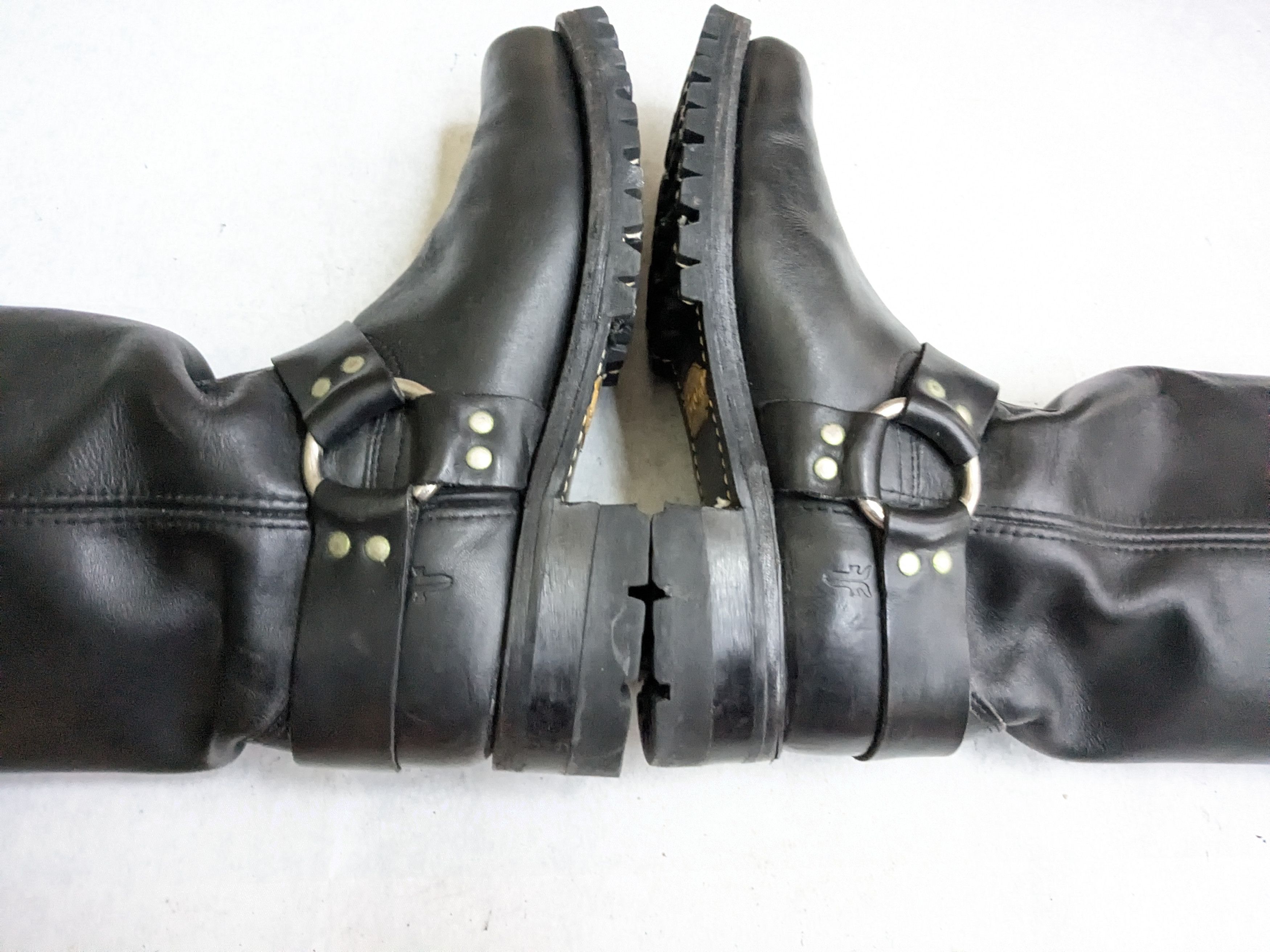 Frye Frye Harness Boots Black Leather 10.5 M Vibram Size US 10.5 / EU 43-44 - 7 Thumbnail