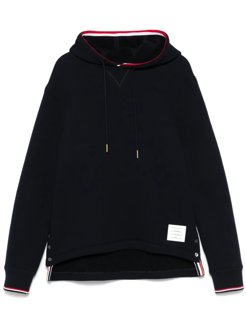 Thom Browne OVERSIZED HOODIE PULLOVER WITH RWB TIPPING STRIPE IN CHUNKY LOOPBACK Size US S / EU 44-46 / 1 - 1 Thumbnail