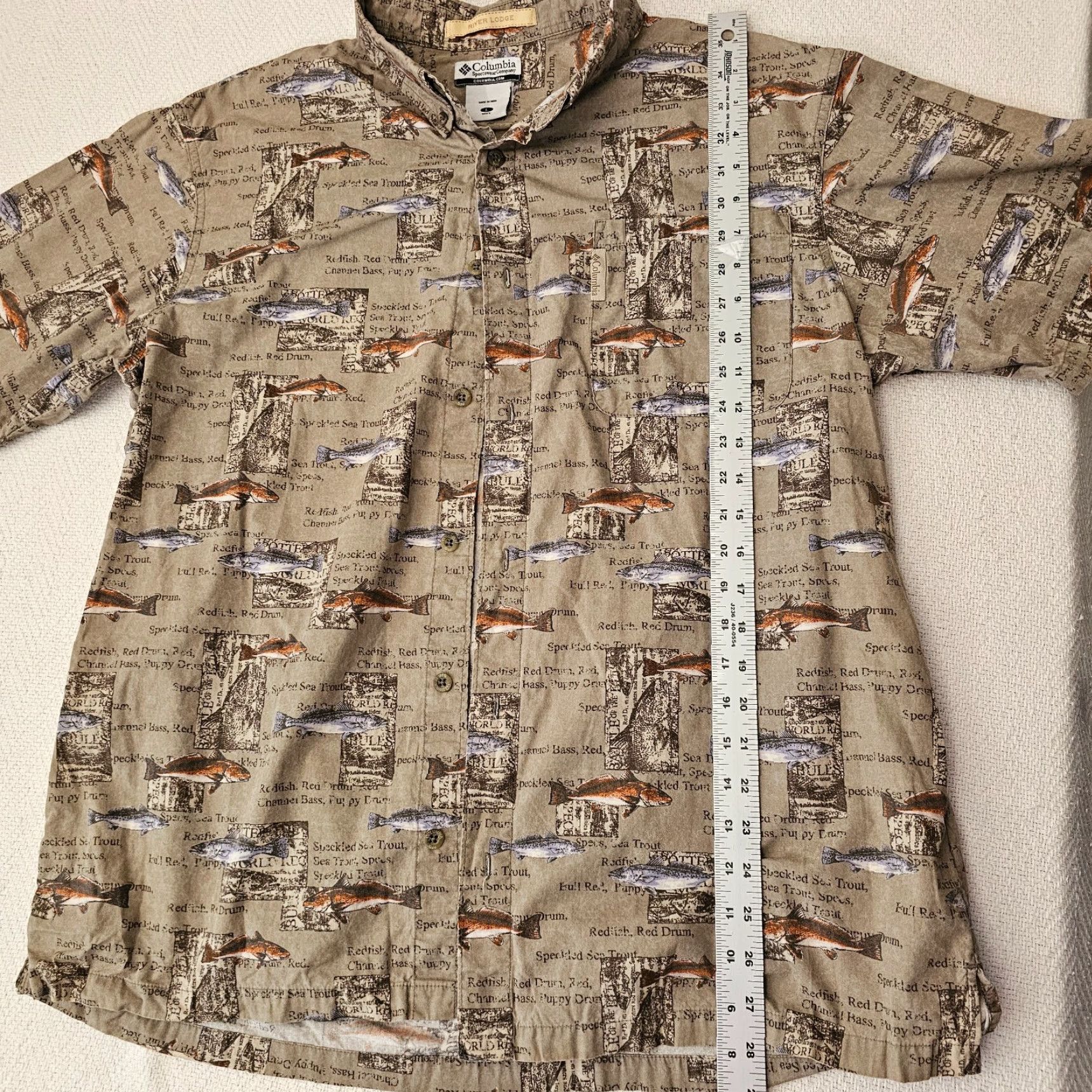 Vintage Columbia River Lodge Men's Shirt L Fisherman Short Sleeve Button-Down Brown Size US L / EU 52-54 / 3 - 5 Thumbnail