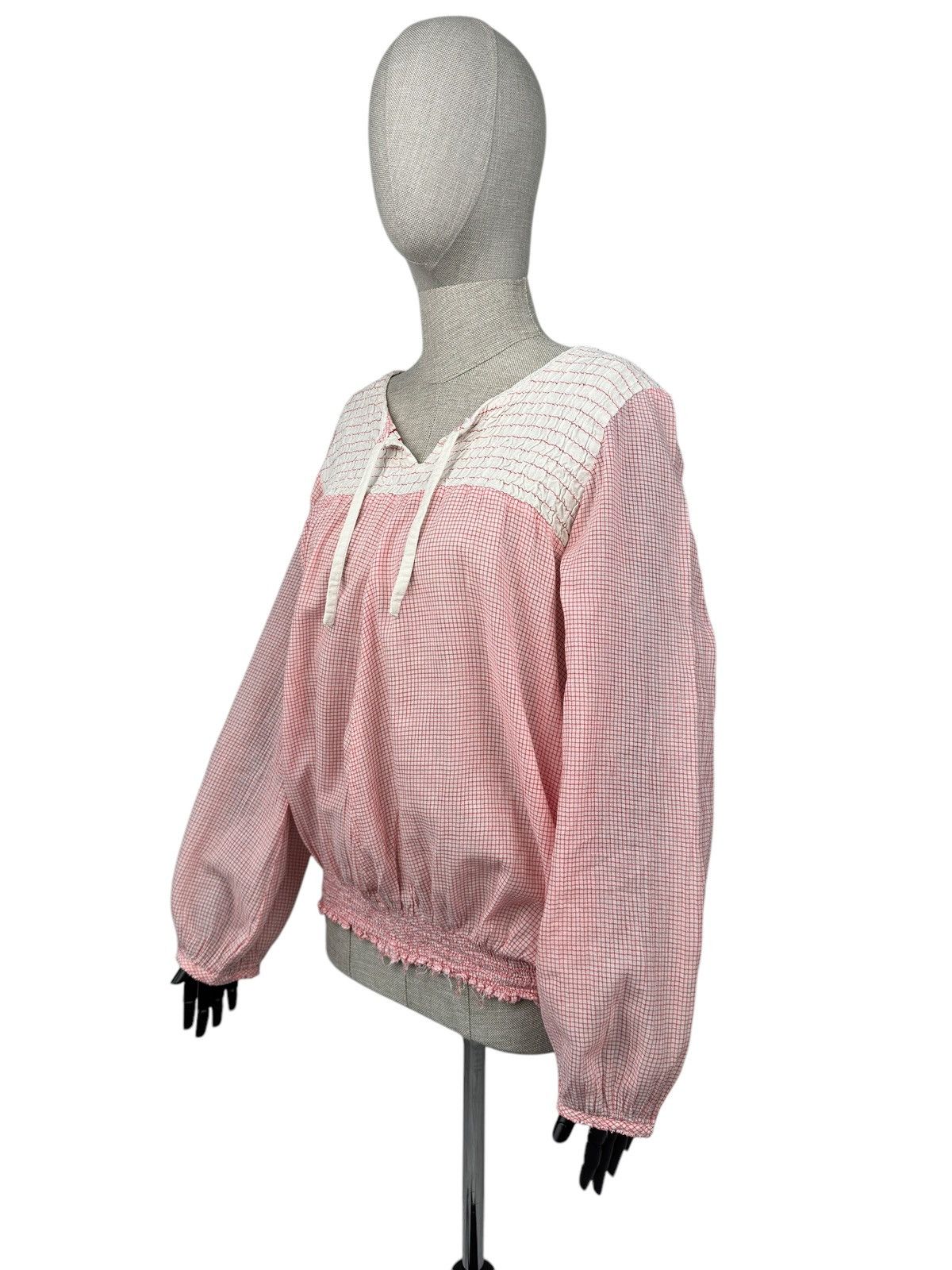 Other Ewa i Walla Pink Check Blouse Long Sleeve Shirt size M Size M / US 6-8 / IT 42-44 - 2 Thumbnail
