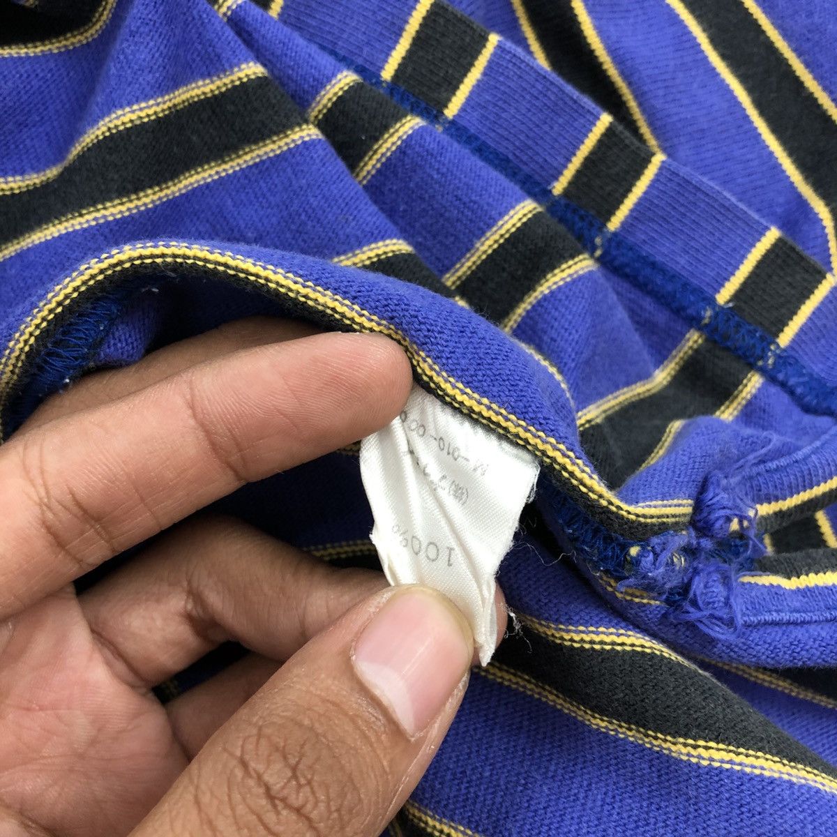 Polo Ralph Lauren × Vintage Vintage Polo Ralph Lauren Rugby Lion Stripe Long Sleeve Size US L / EU 52-54 / 3 - 7 Thumbnail