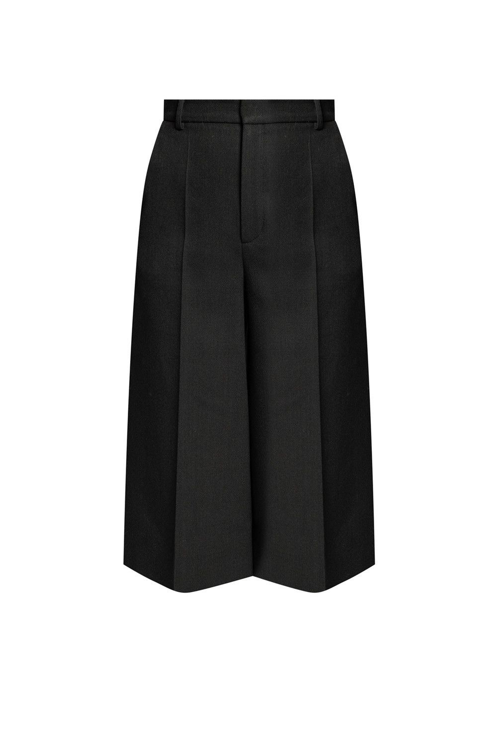Saint Laurent Paris o1s1wg110924 Baggy Bermuda Shorts in Wool Twill in Black Size 25" / US 0 / IT 36 - 1 Thumbnail
