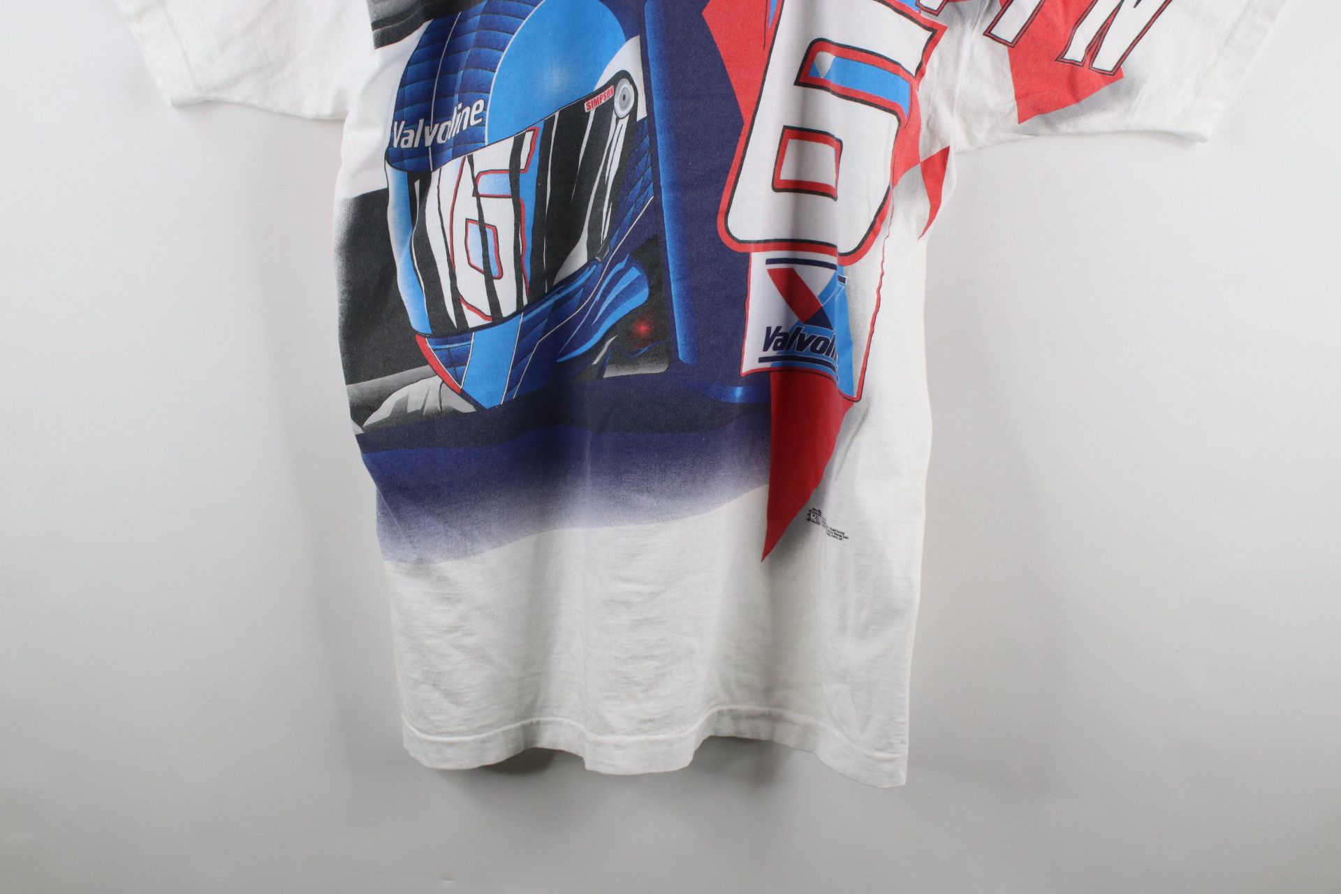 Vintage Vintage 90s NASCAR All Over Print Mark Martin T-Shirt USA Size US L / EU 52-54 / 3 - 11 Thumbnail