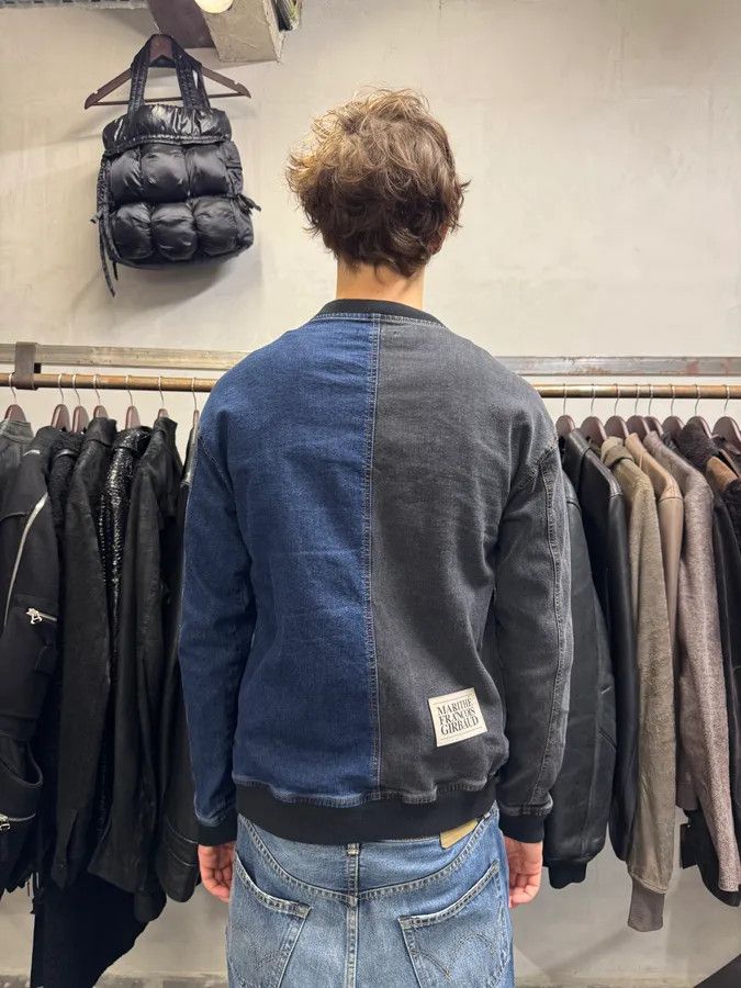 Marithe + Francois Girbaud 1990s Marithé + François Girbaud Navy Grey Two Tone Denim Jacket Size US L / EU 52-54 / 3 - 3 Thumbnail