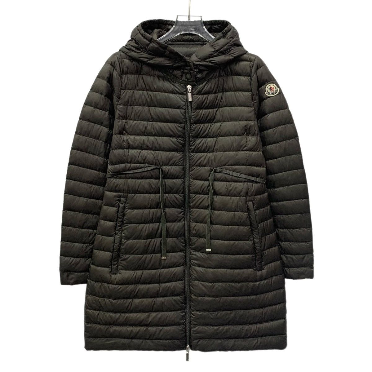 Moncler Moncler Barbel Dark Green Logo Appliqué Down Jacket Size S / US 4 / IT 40 - 1 Thumbnail