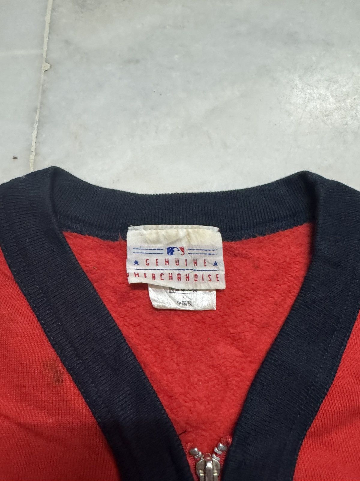 MLB 💥VINTAGE MLB 1998's NY LOGO ZIPPER SWEATER PLAYER WEAR Size US L / EU 52-54 / 3 - 6 Thumbnail