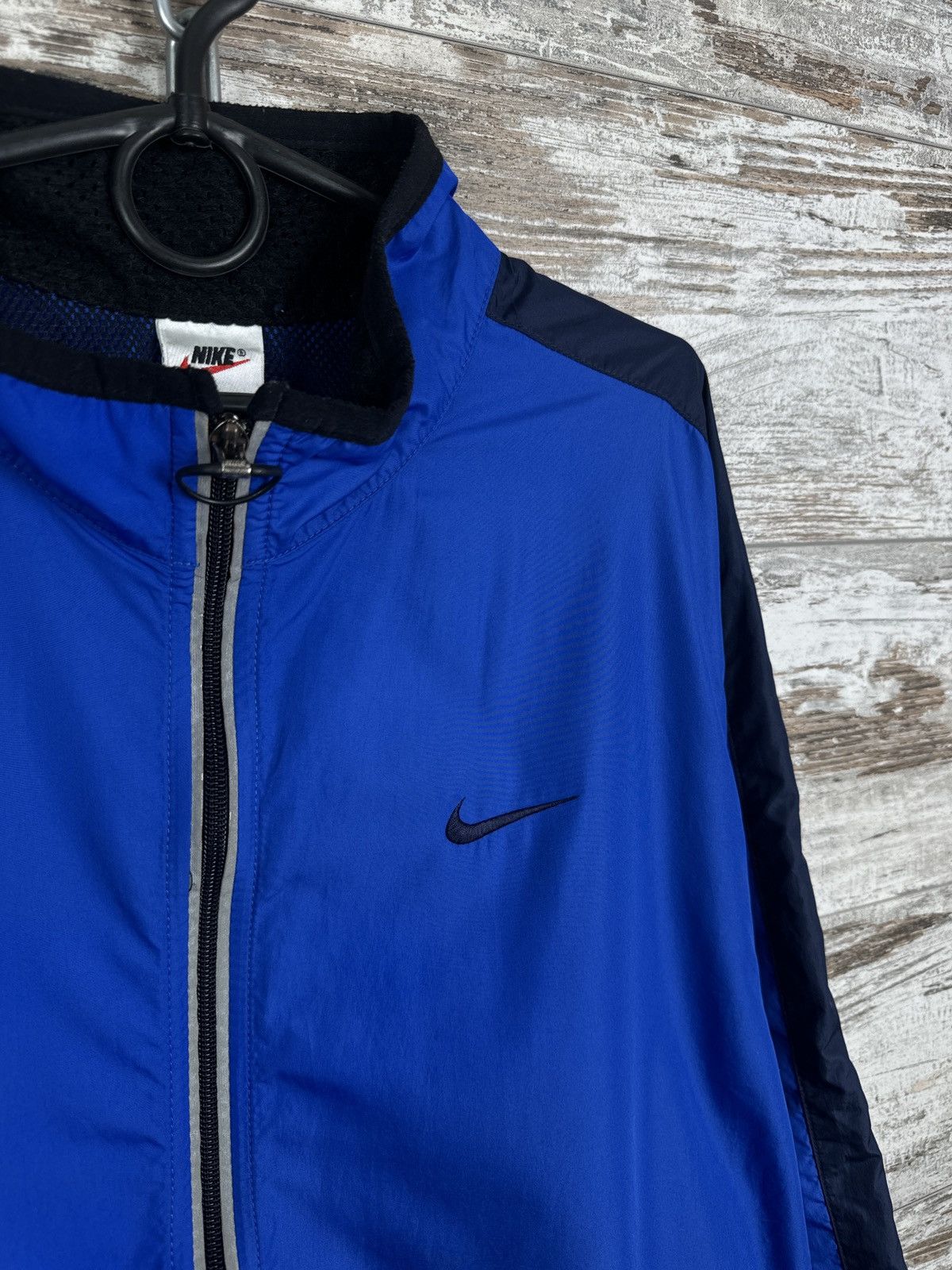 Nike Mens Vintage Nike track jacket swoosh nylon navy Olympic y2k Size US L / EU 52-54 / 3 - 5 Thumbnail