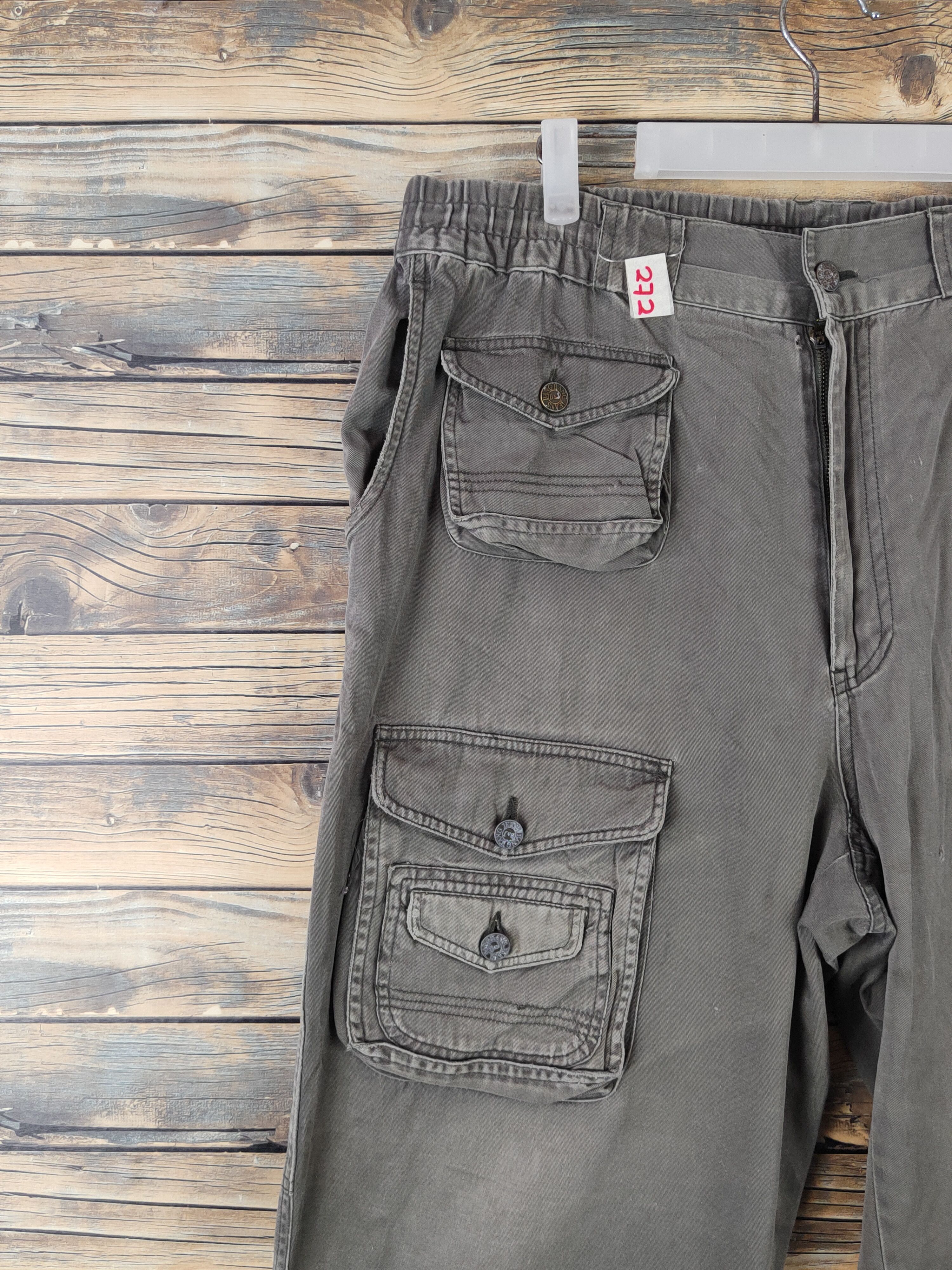 Japanese Brand DLL Bang Bang Olive Multipocket Tactical Cargo Pants #272 Size US 36 / EU 52 - 3 Thumbnail