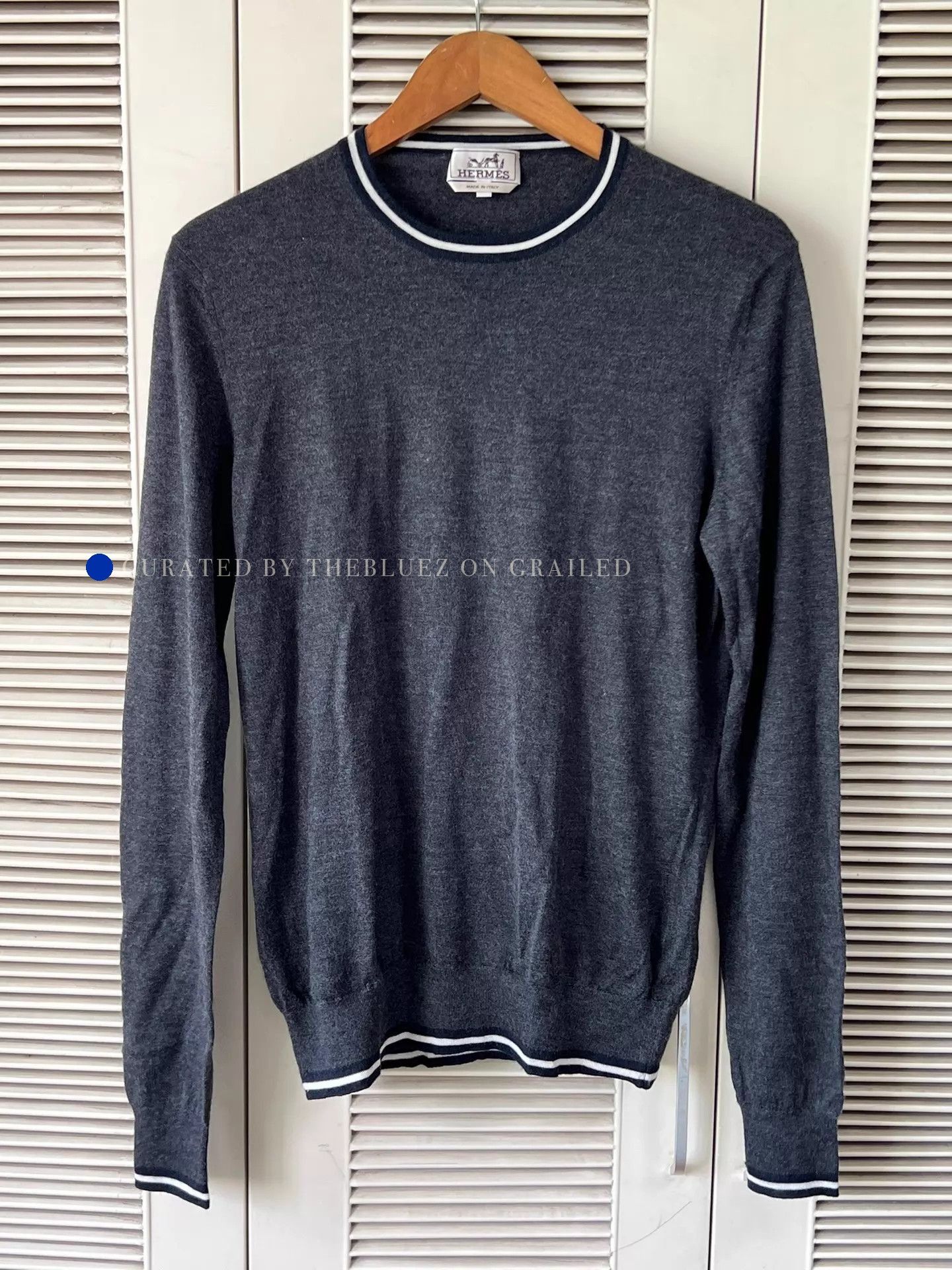 Hermes Colorblock Gray Knit Sweater Size US M / EU 48-50 / 2 - 1 Thumbnail