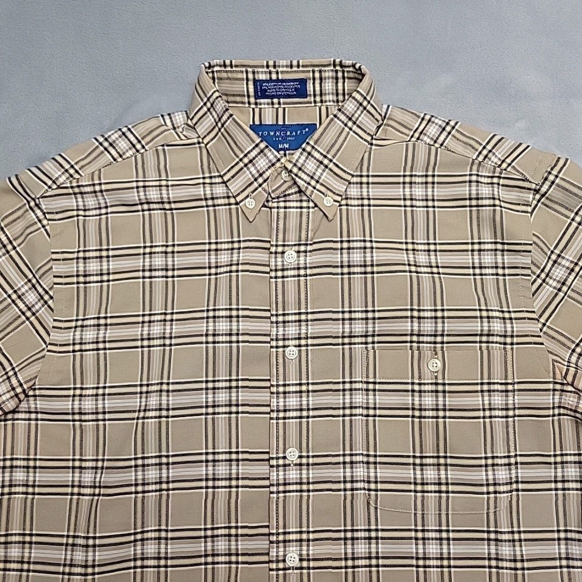 Etro VINTAGE Towncraft Shirt Mens M Beige Black Plaid Button-Down Short Sleeve Retro Shirt Mens M Beige Black Plaid Button-Down Short Sleeve Retro Size US M / EU 48-50 / 2 - 3 Thumbnail
