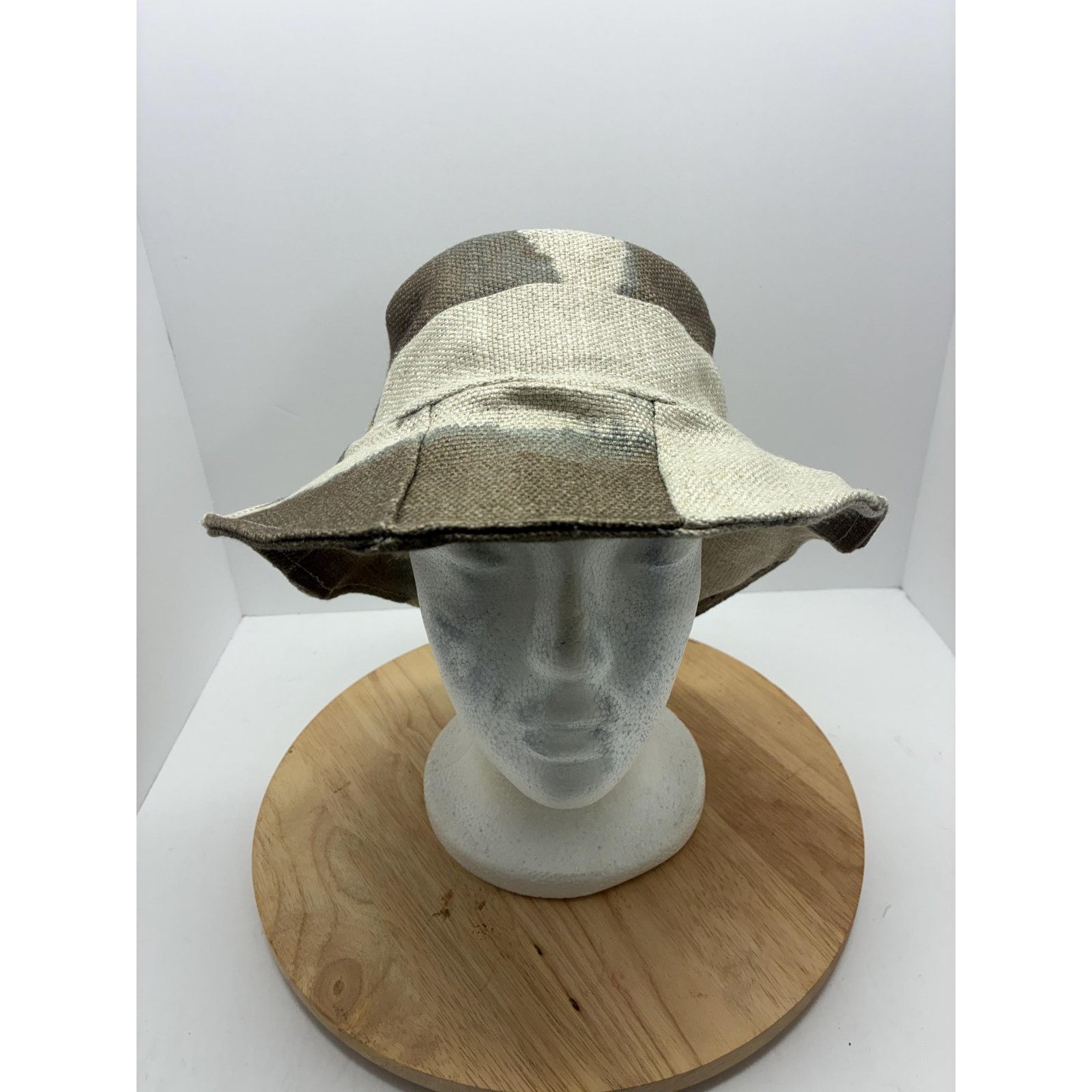 Other Upcycled Canvas Bucket Hat, Handmade Floppy Brim Hat, Flanne Size ONE SIZE - 3 Thumbnail