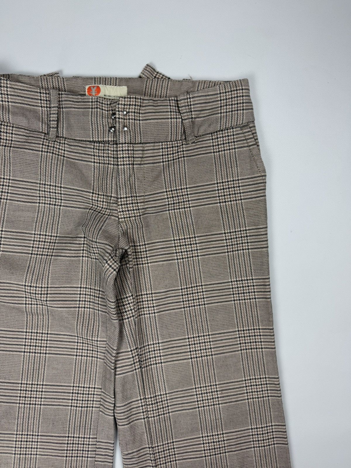 Japanese Brand × Michiko Koshino Michiko Koshino Ladies Plaid Cropped Chino Pants Trousers Size 26" / US 2 / IT 38 - 9 Thumbnail