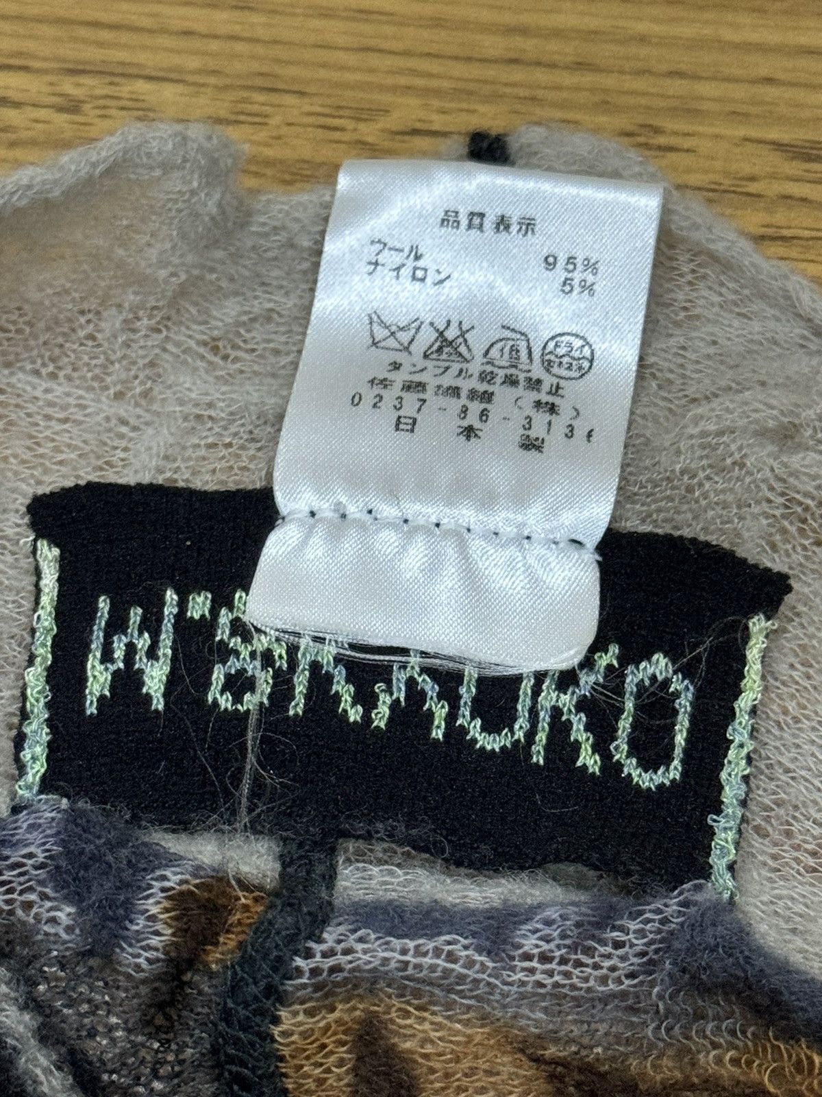 Japanese Brand M.&KYOKO HANDMADE WOOL SCARF WRAP FOULARD Size ONE SIZE - 4 Thumbnail