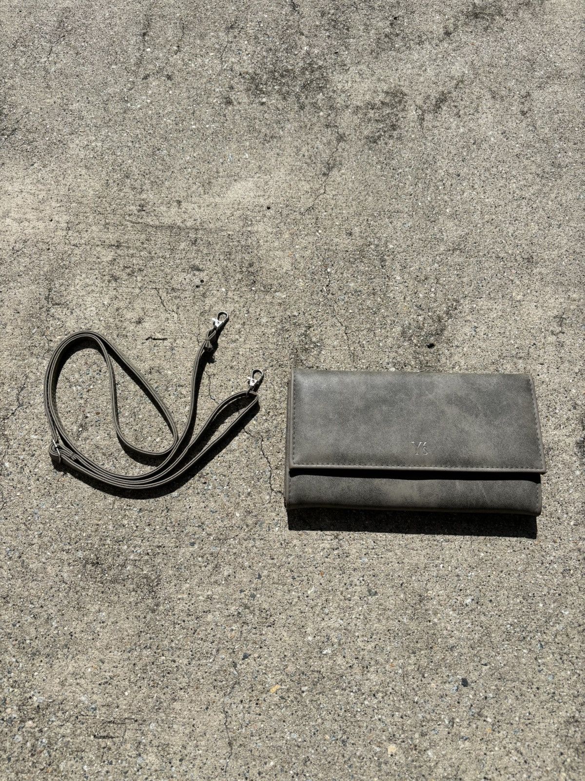 Yohji Yamamoto Y’s By Yohji Yamamoto Sand Washed Leather Wallet Size ONE SIZE - 2 Thumbnail